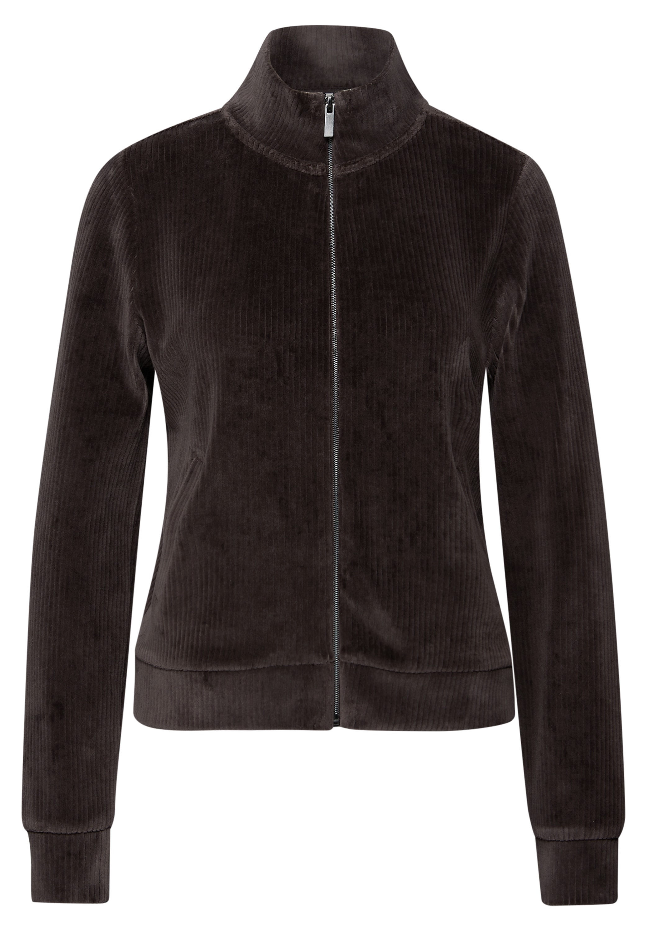 STREET ONE Sweatjacke, Cord, mit elastischem Saum und Reissverschluss