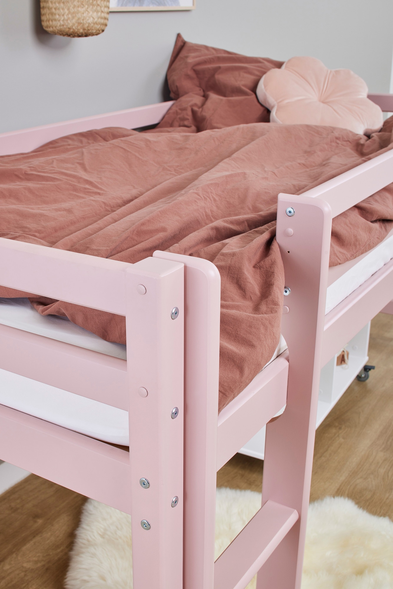 Hoppekids Hochbett »ECO Dream MY COLOR« Set, Bett,  90x200, umbaubar in Einzelbett, 4 Farben