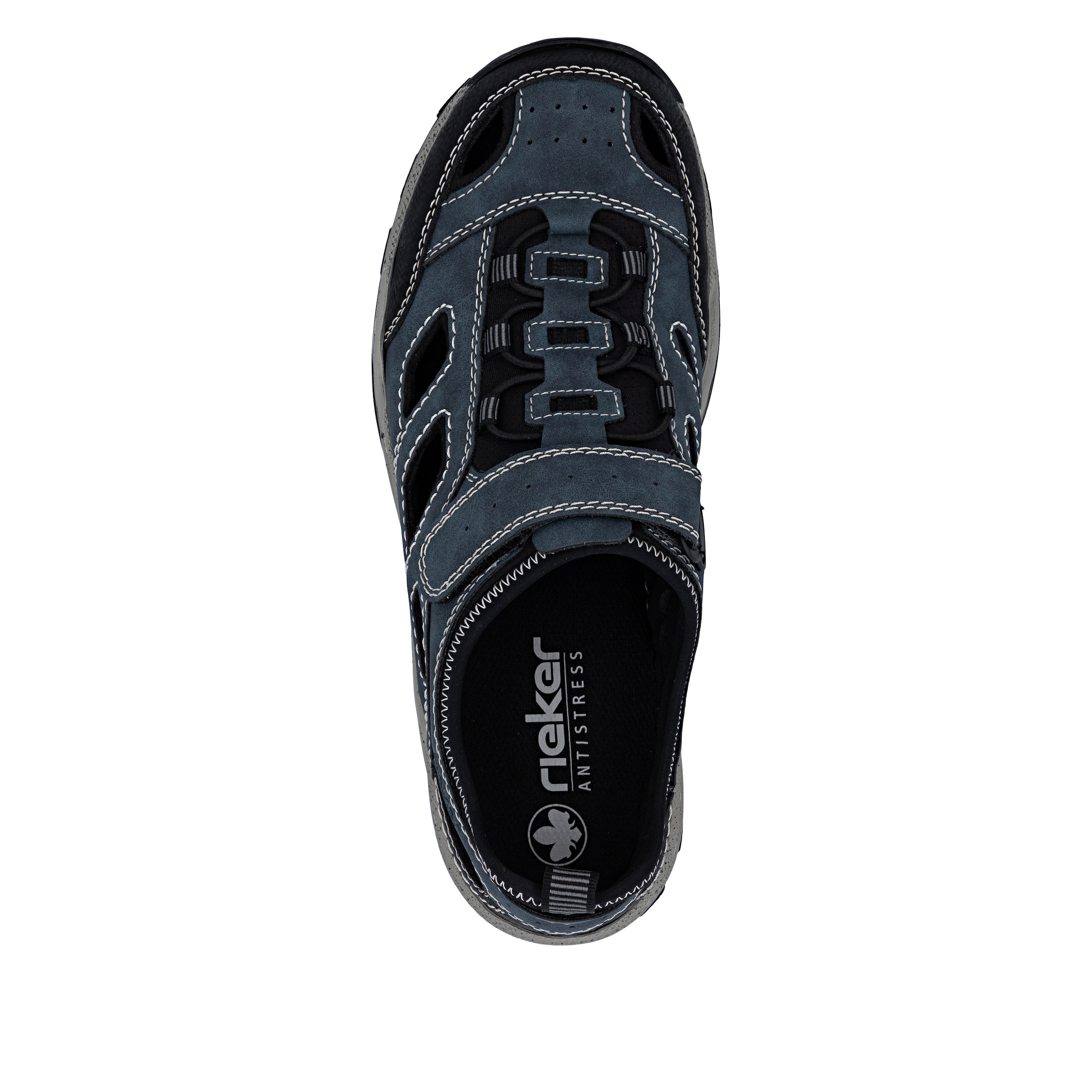 Rieker Slip-On Sneaker  Schlupfschuh, Trekkingschuh, Outdoorschuh mit Klettriegel