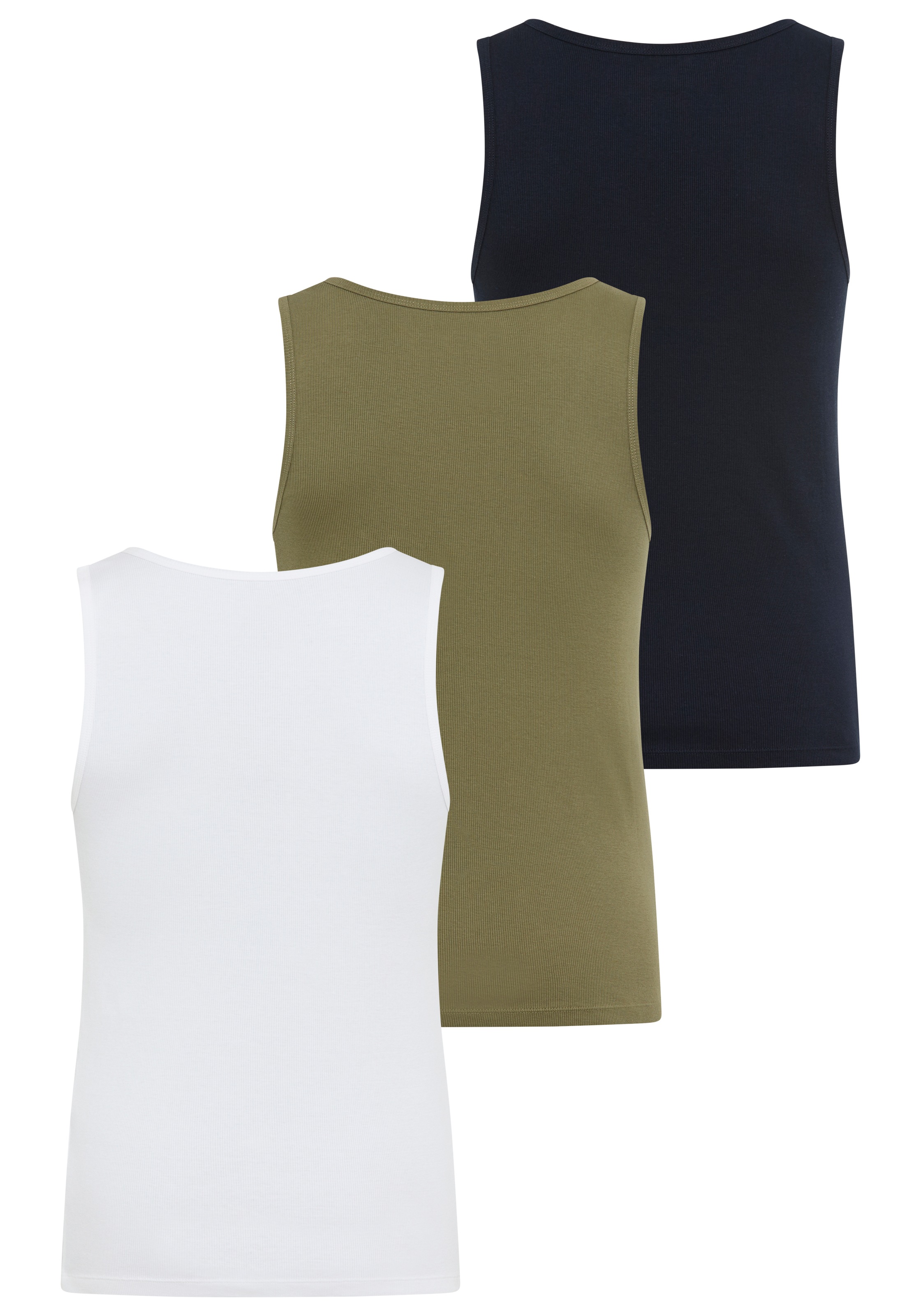 BOSS Tanktop »3P RibClassic BOSS ONE x David Beckham«, Ton in Ton Stickerei auf der Brust