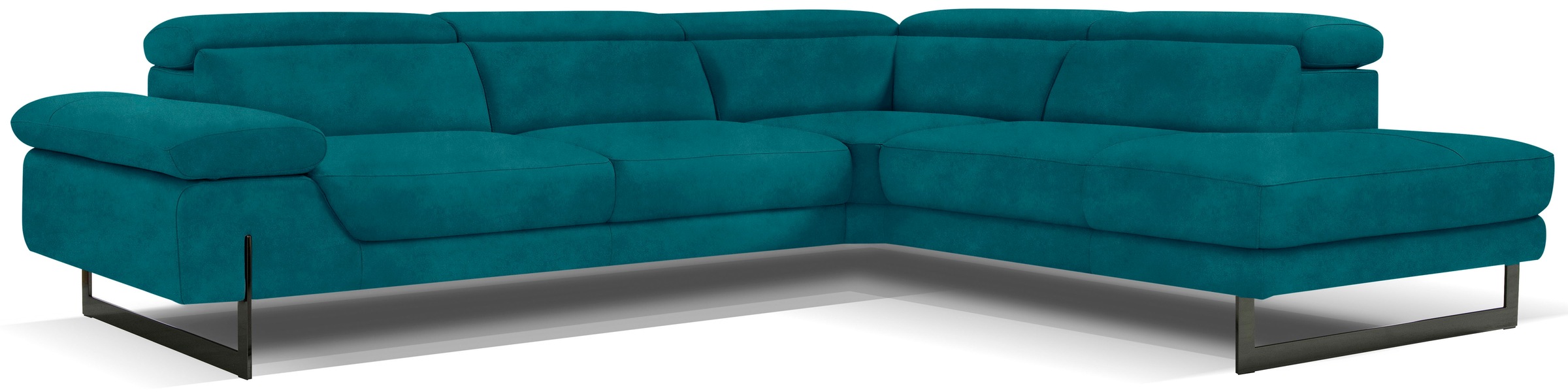 Egoitaliano Ecksofa »Queenie, extravagantes Sofa mit erstklassigem Sitzkomfort«, mit verstellbarer Armlehne und Kopfteilen für Wohlfühlkomfort