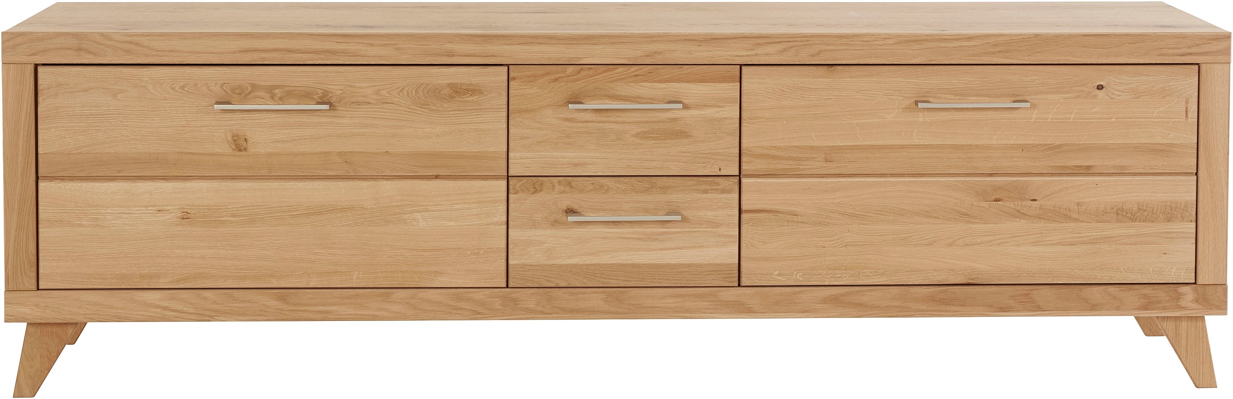 VOGL Möbelfabrik Lowboard »1237«, Massivholzfront, Breite ca. 211 cm, mit Softclose Funktion