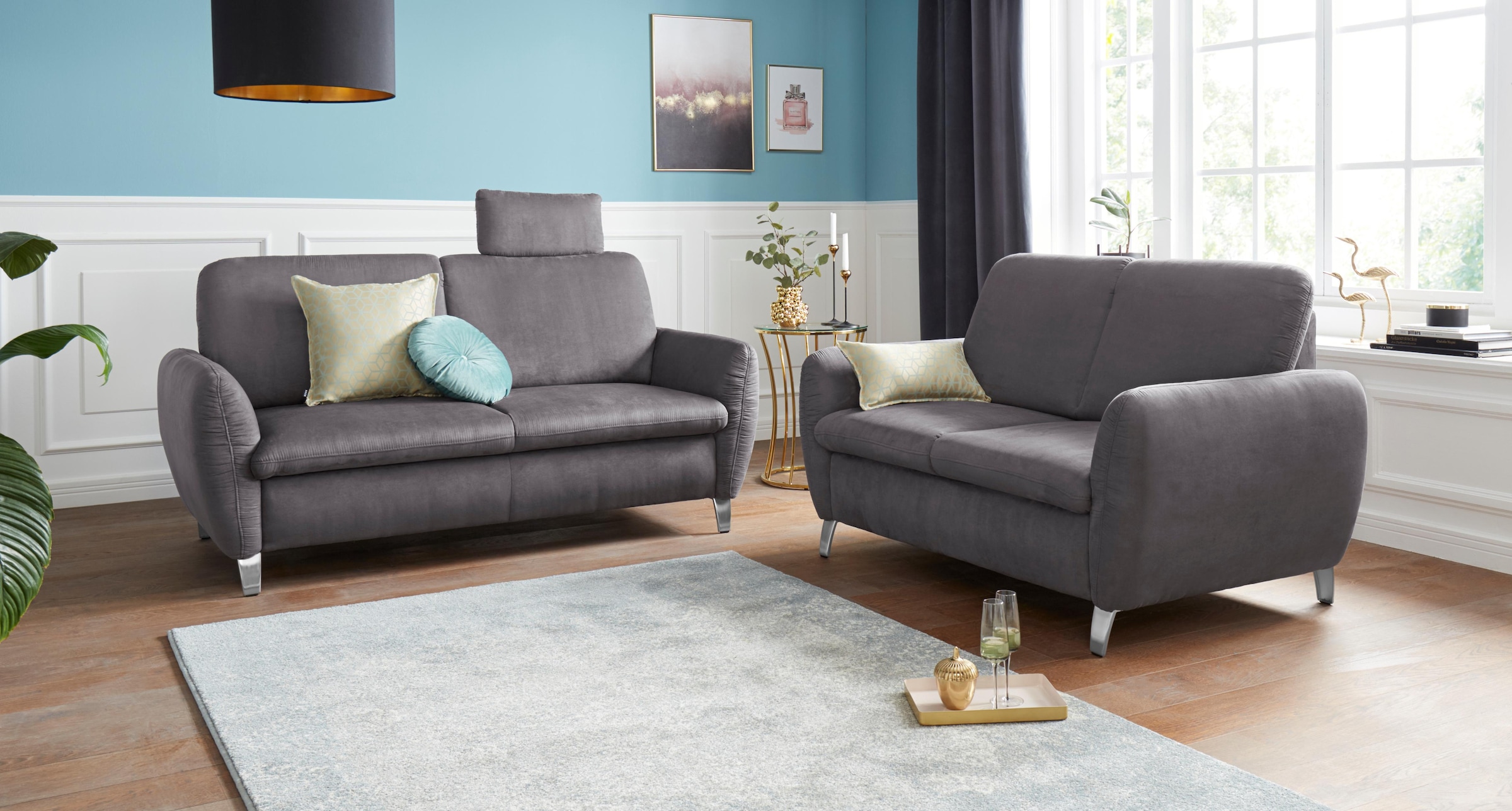 Image of sit&more 2,5-Sitzer "Daytona" inklusive Federkern und einer Kopfstütze
