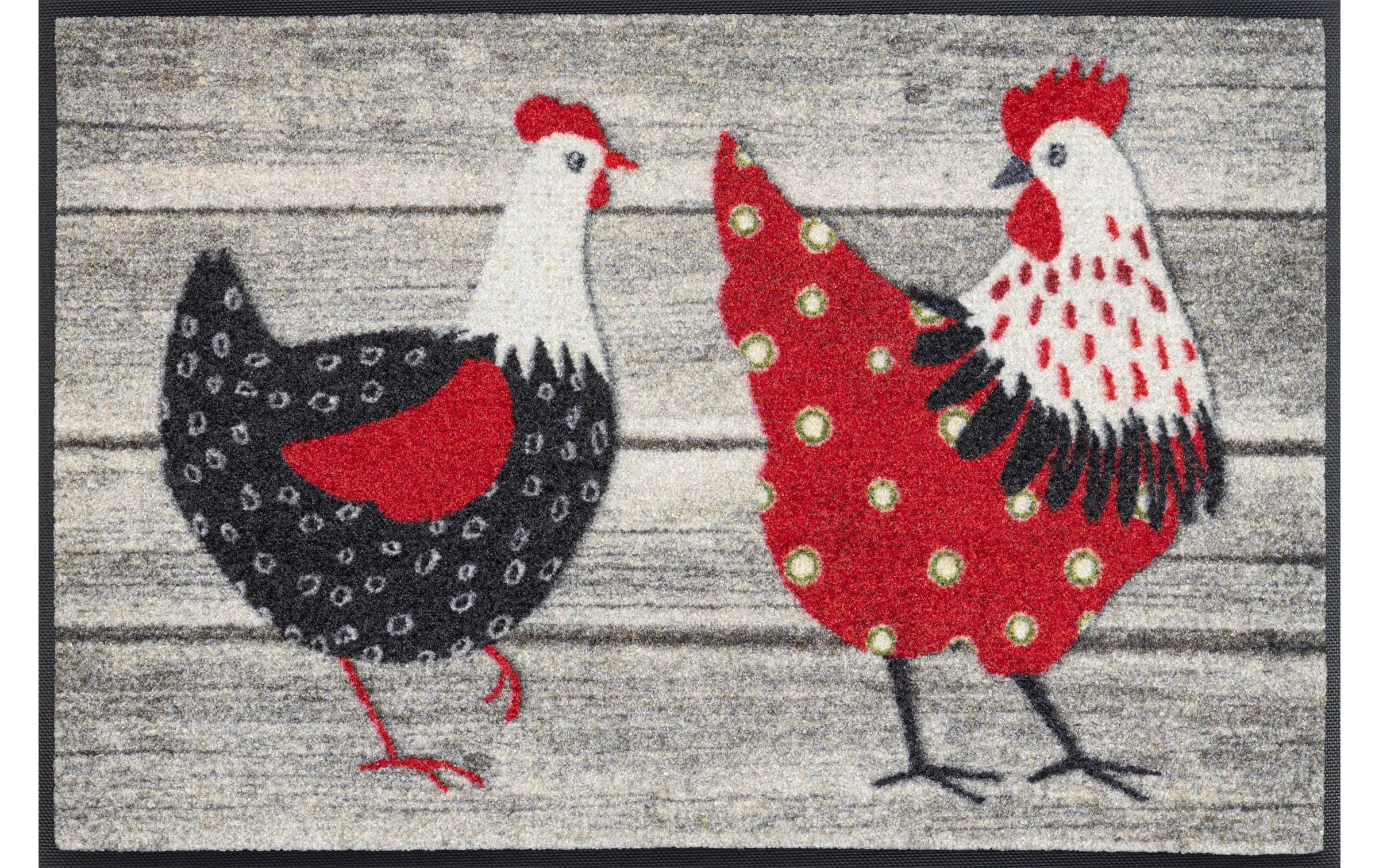 Image of wash+dry by Kleen-Tex Fussmatte "Chicken Farm Fussmatte" quadratisch
