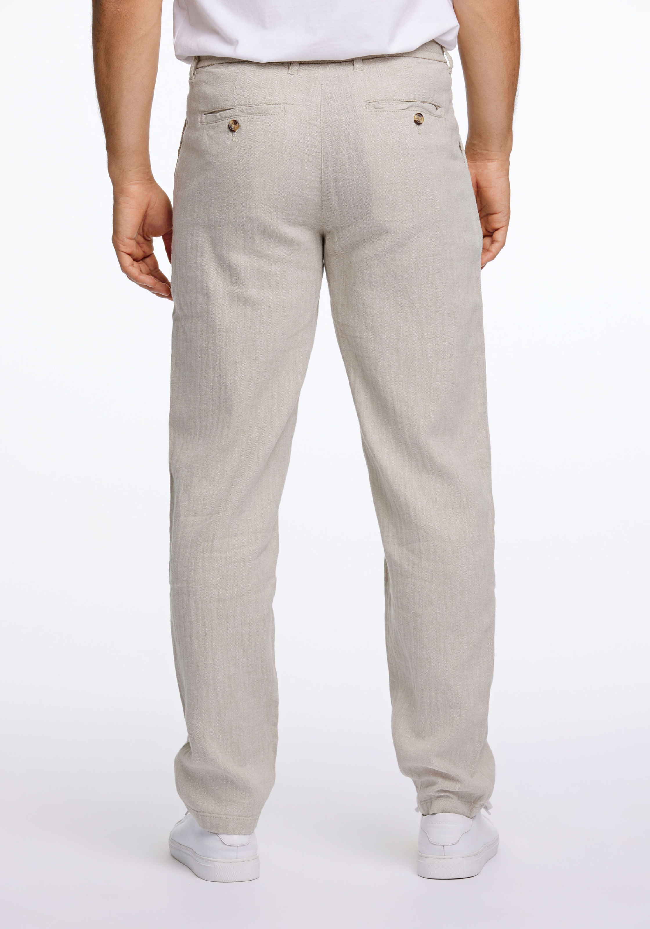 LINDBERGH Pantalon en lin  mit Kordelzug und elastischem Bund