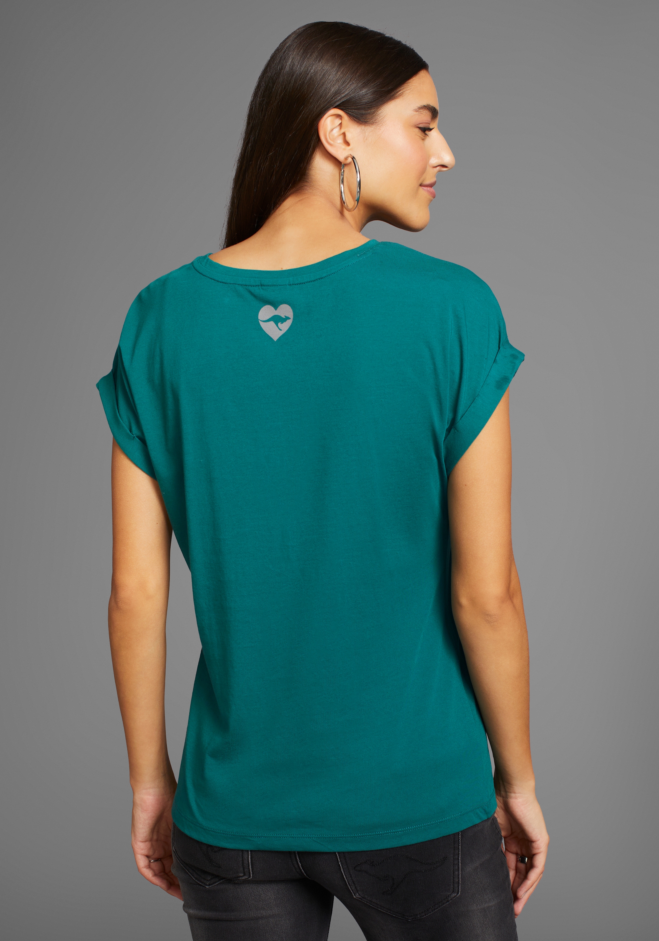 KangaROOS Kurzarmshirt, mit Placement-Print