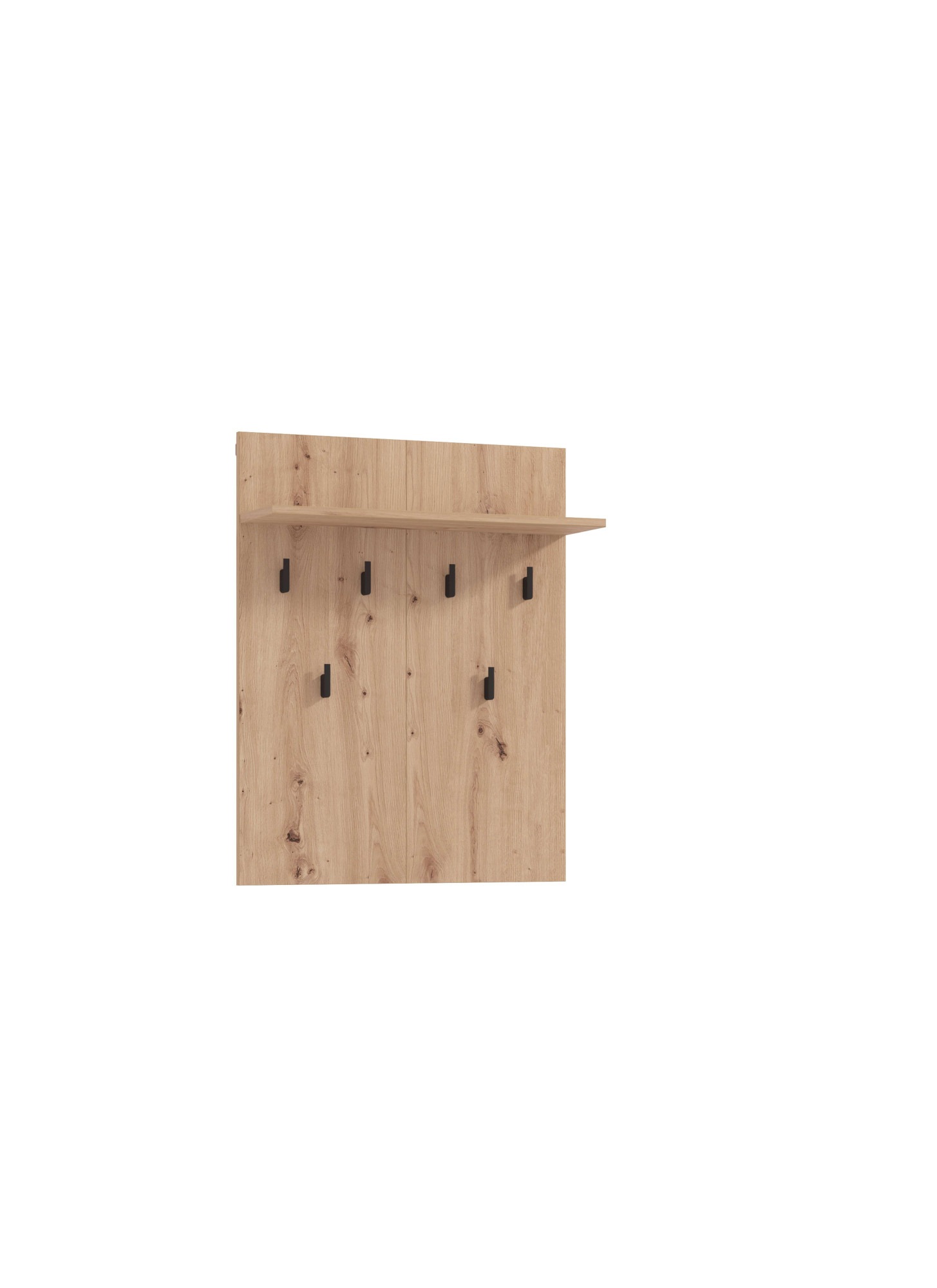 Image of INOSIGN Garderobenpaneel "Landes, Garderobe mit 6 Haken und Hutablage, Wandgarderobe" mit Regal, Höhe 83 cm, in Artisan Eiche