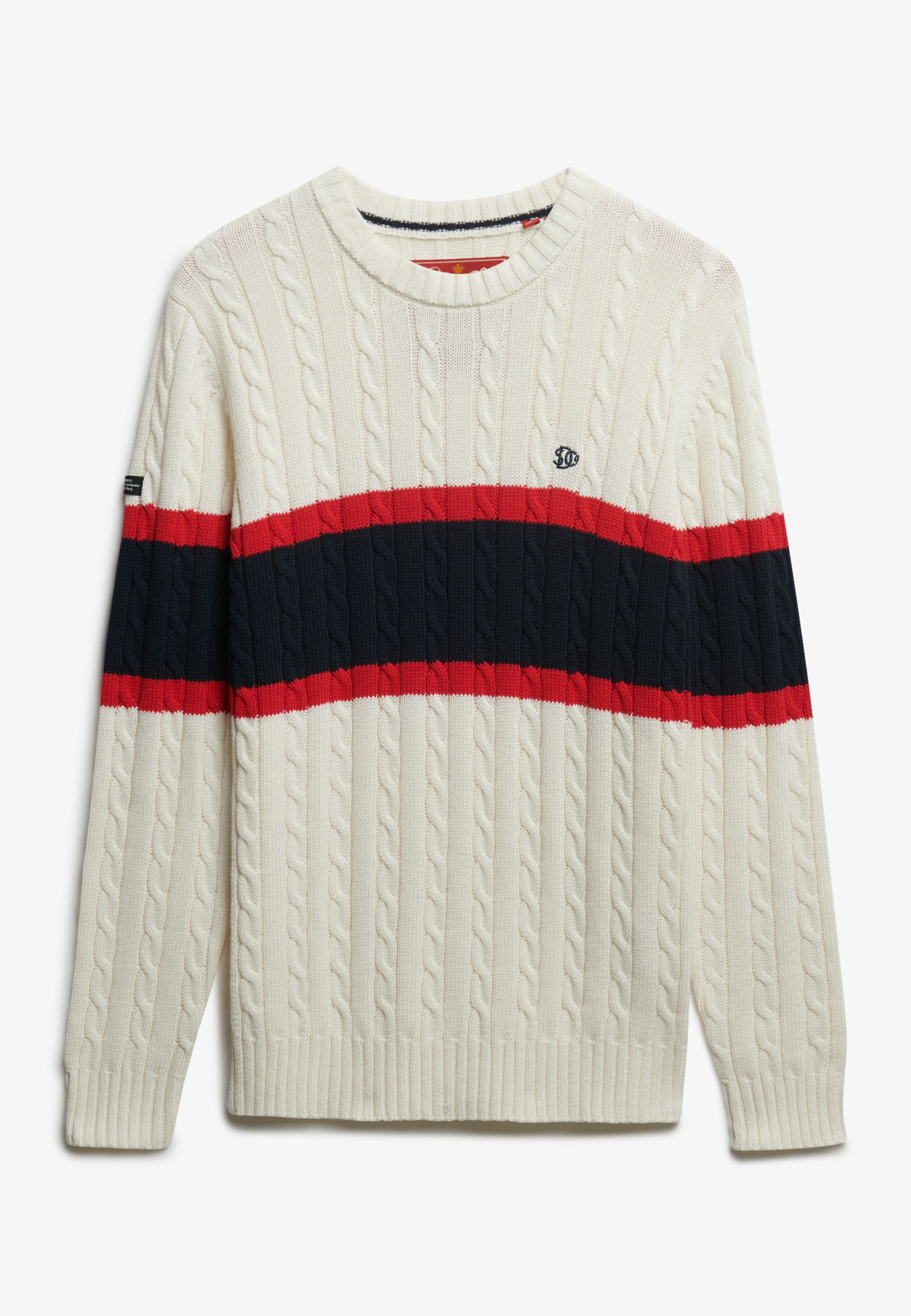 Superdry Strickpullover »Cotton Stripe Cable Jumper«