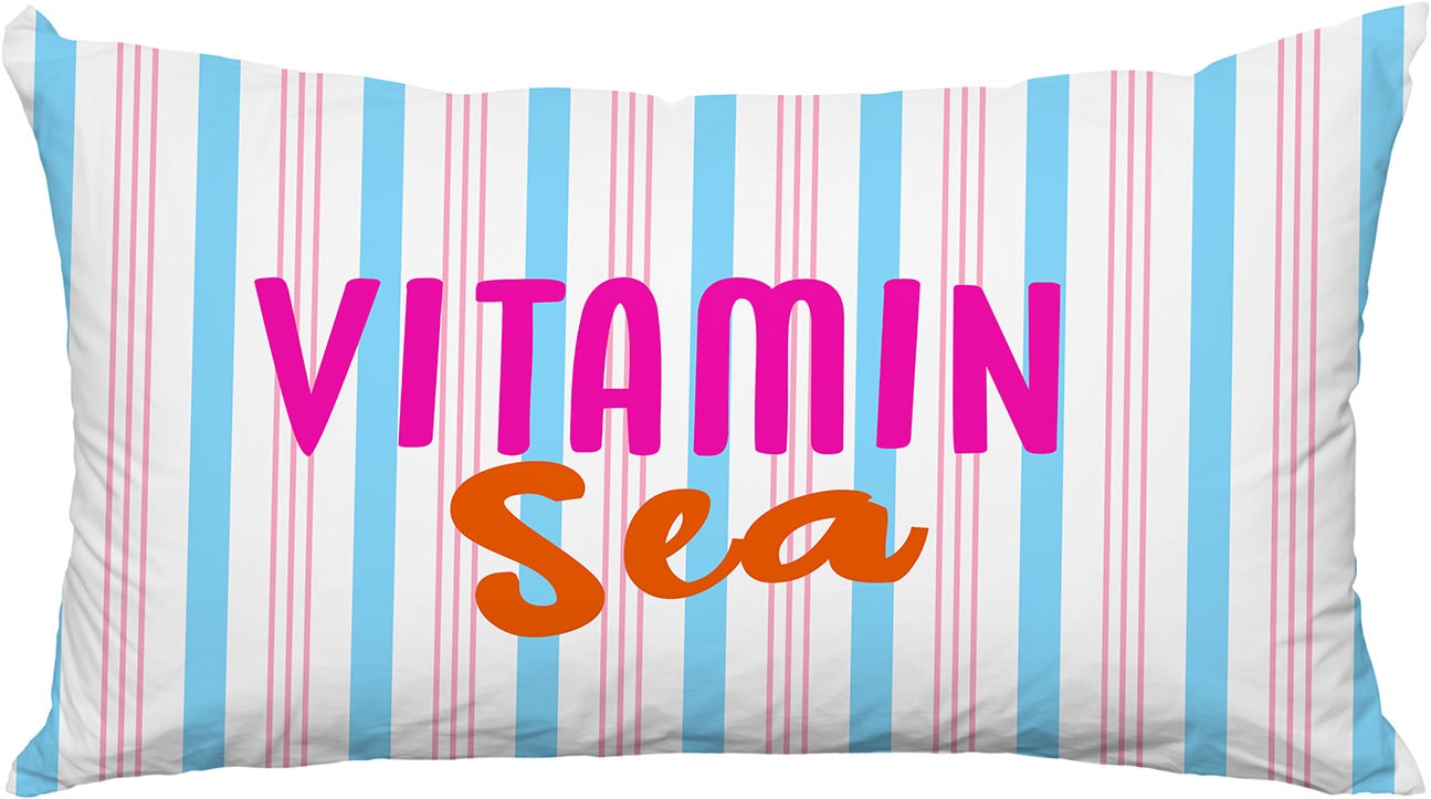 Image of queence Dekokissen "Vitamin Sea" Premium Outdoor Kissenbezug; Format: 60x40 cm