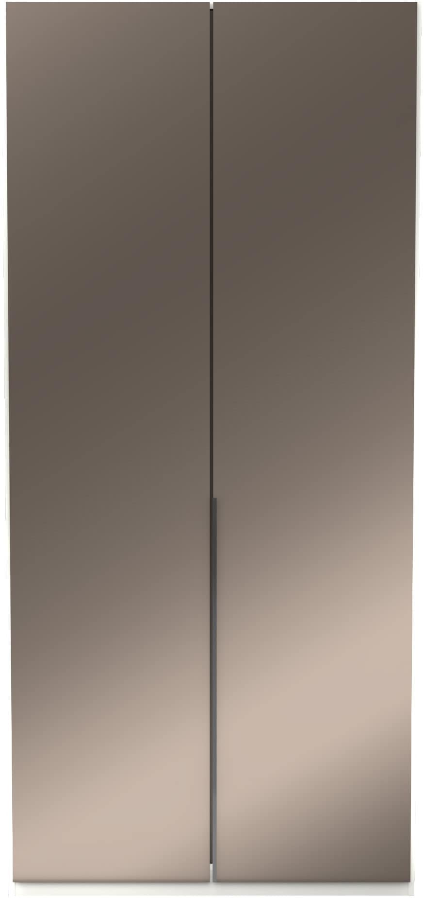 Musterring Armoires à vêtements »San Diego, Kleiderschrank, Schrank, Garderobe, mit Glastüren« 1 cuis tlg. 2 portes (amorties), 2 étagères, 1 tringle à vêtements, poignées chromées