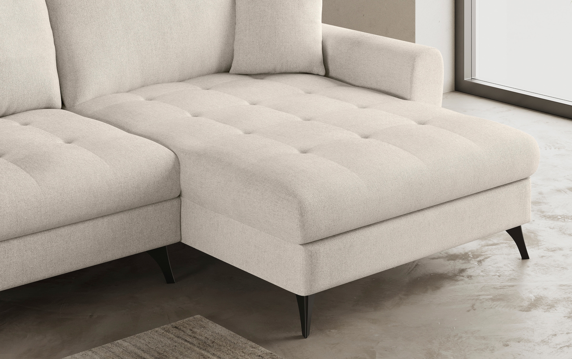 Mr. Couch Ecksofa »Blackburn II, L-Form«, Mit Kaltschaumpolsterung bis 140 kg belastbar