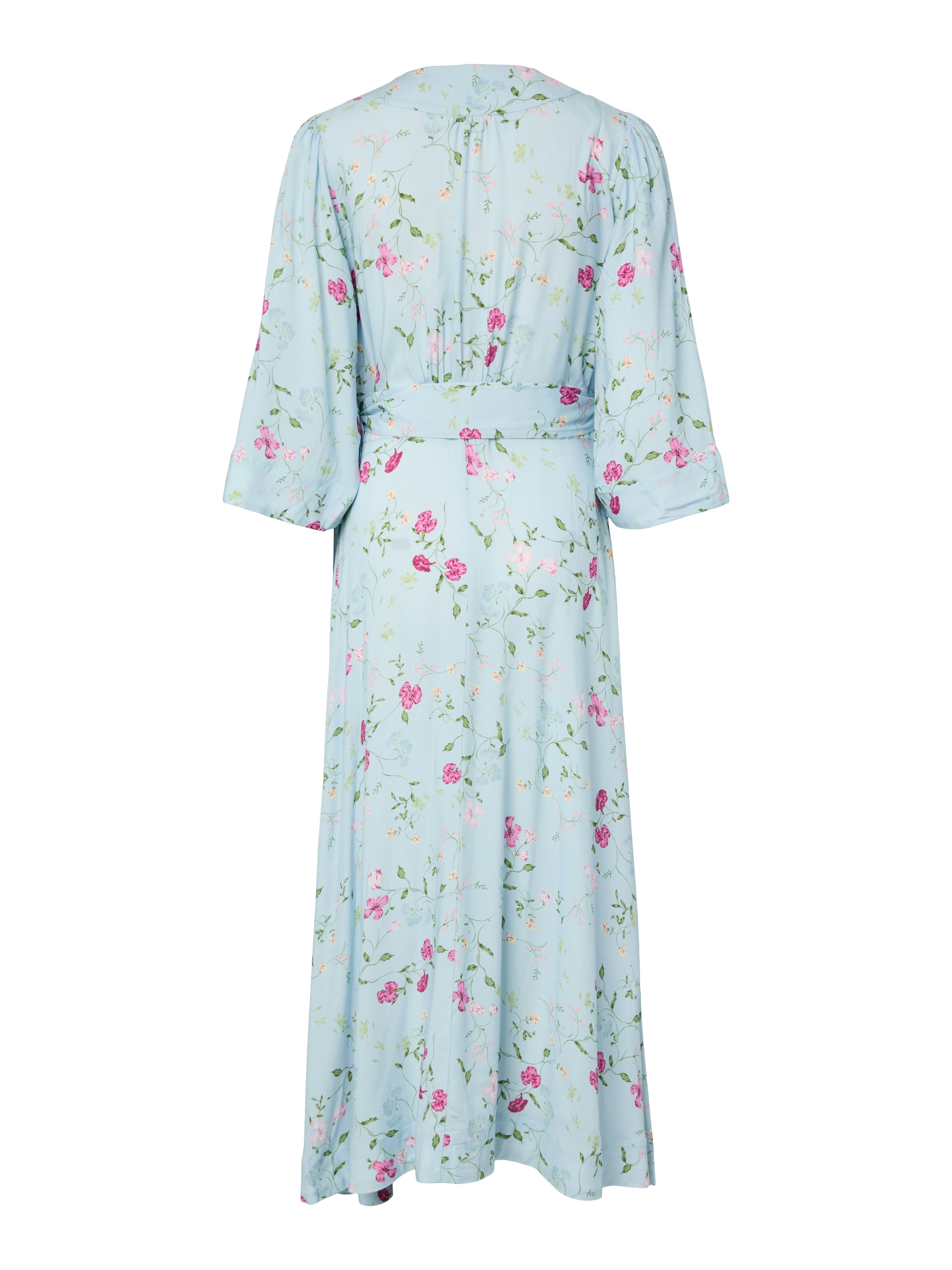 Y.A.S Robe en ligne A »YASSAVANNA 3/4 WRAP LONG DRESS S. NOOS« Sommerkleid aus Viskose mit Wickel-Optik