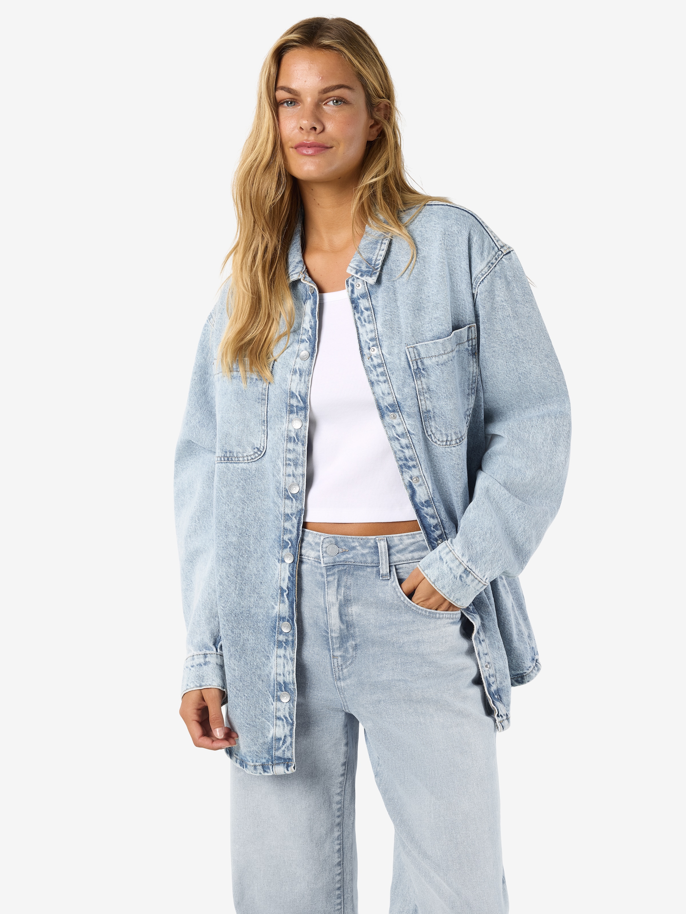 Noisy may Jeansbluse »NMALVA L/S DENIM SHACKET AZ352LB NOOS«