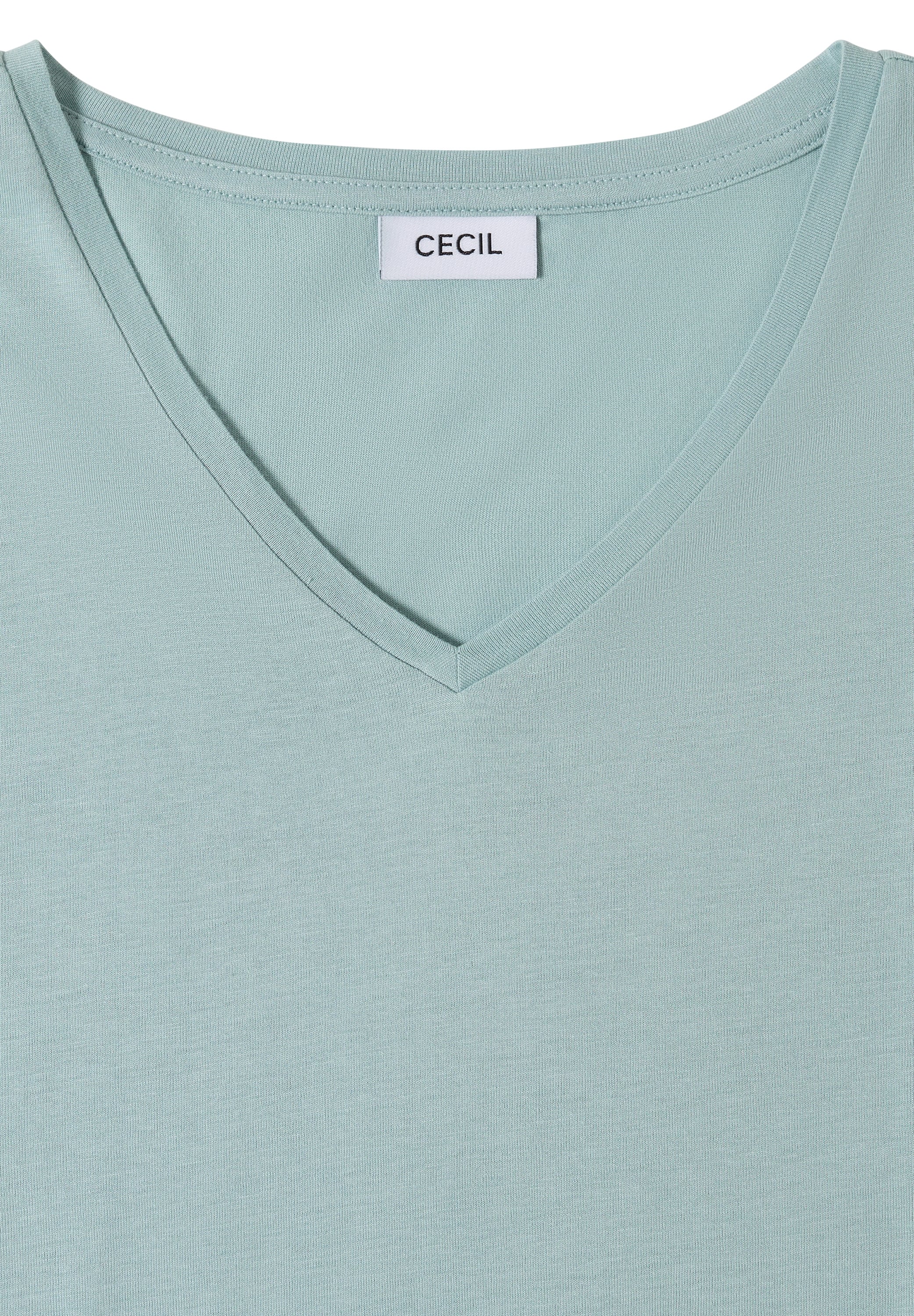 Cecil Kurzarmshirt Sommershirt mit V-Neck
