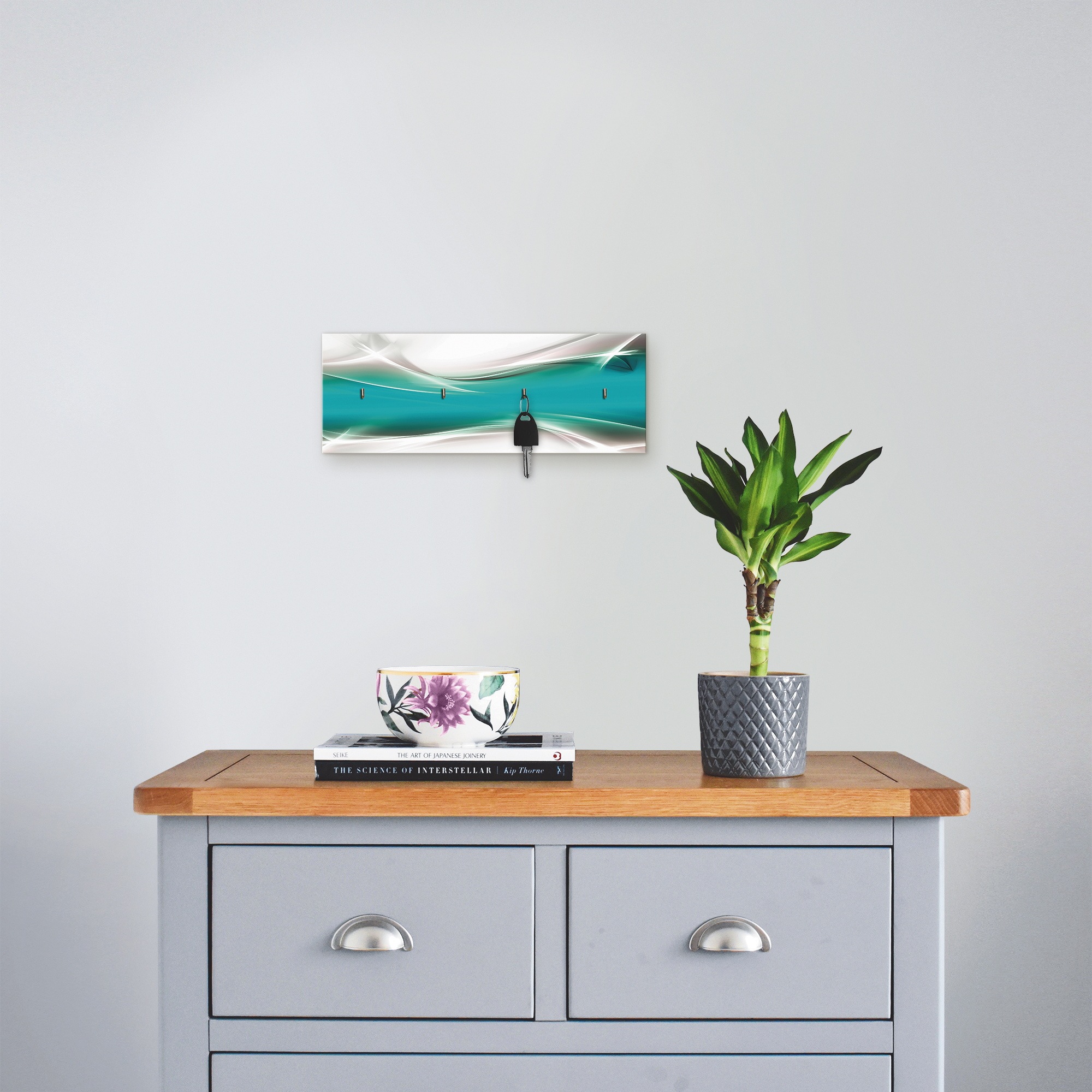 Image of Artland Hakenleiste »Kreatives Element«, aus Holz mit 4 Schlüsselhaken – Schlüsselboard, Schlüsselbretter, Schlüsselhalter, Schlüsselaufhänger für den Flur – Stil: Modern bei Ackermann Versand Schweiz