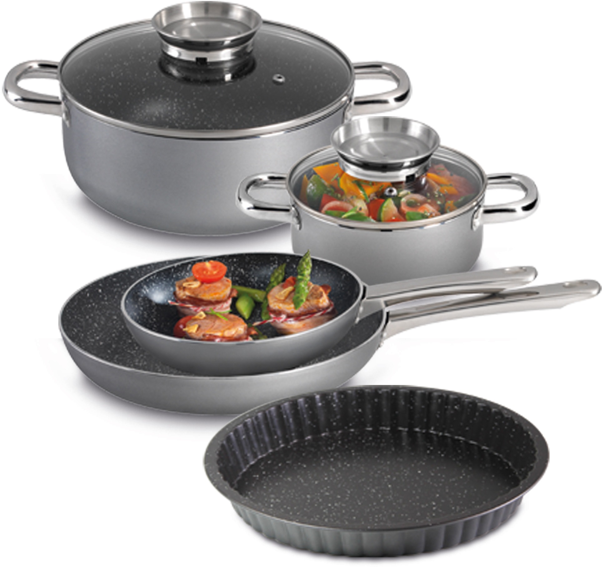 Image of STONELINE Topf-Set, Aluminium, (Set, 7 tlg.), Induktion bei Ackermann Versand Schweiz