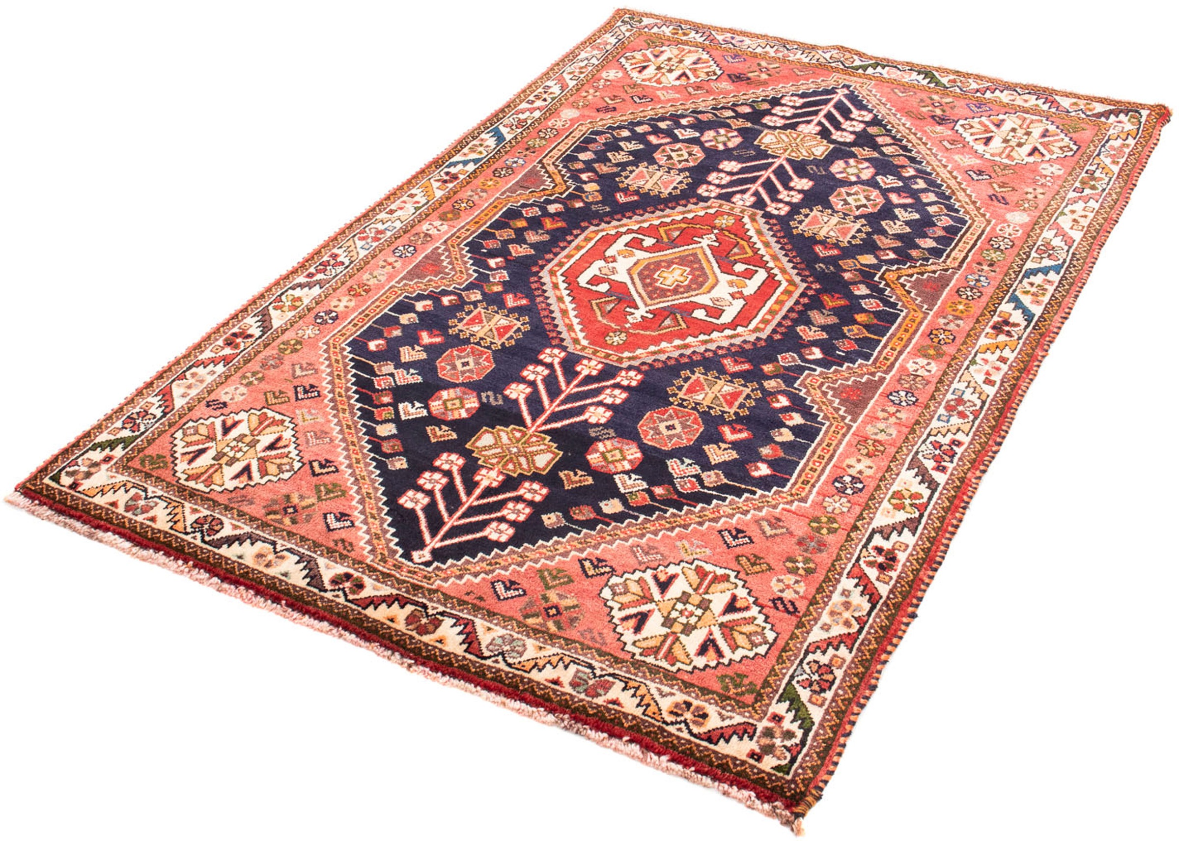 Image of morgenland Orientteppich »Perser - Nomadic - 160 x 105 cm - dunkelblau«, rechteckig, 10 mm Höhe, Wohnzimmer, Handgeknüpft, Einzelstück mit Zertifikat bei Ackermann Versand Schweiz