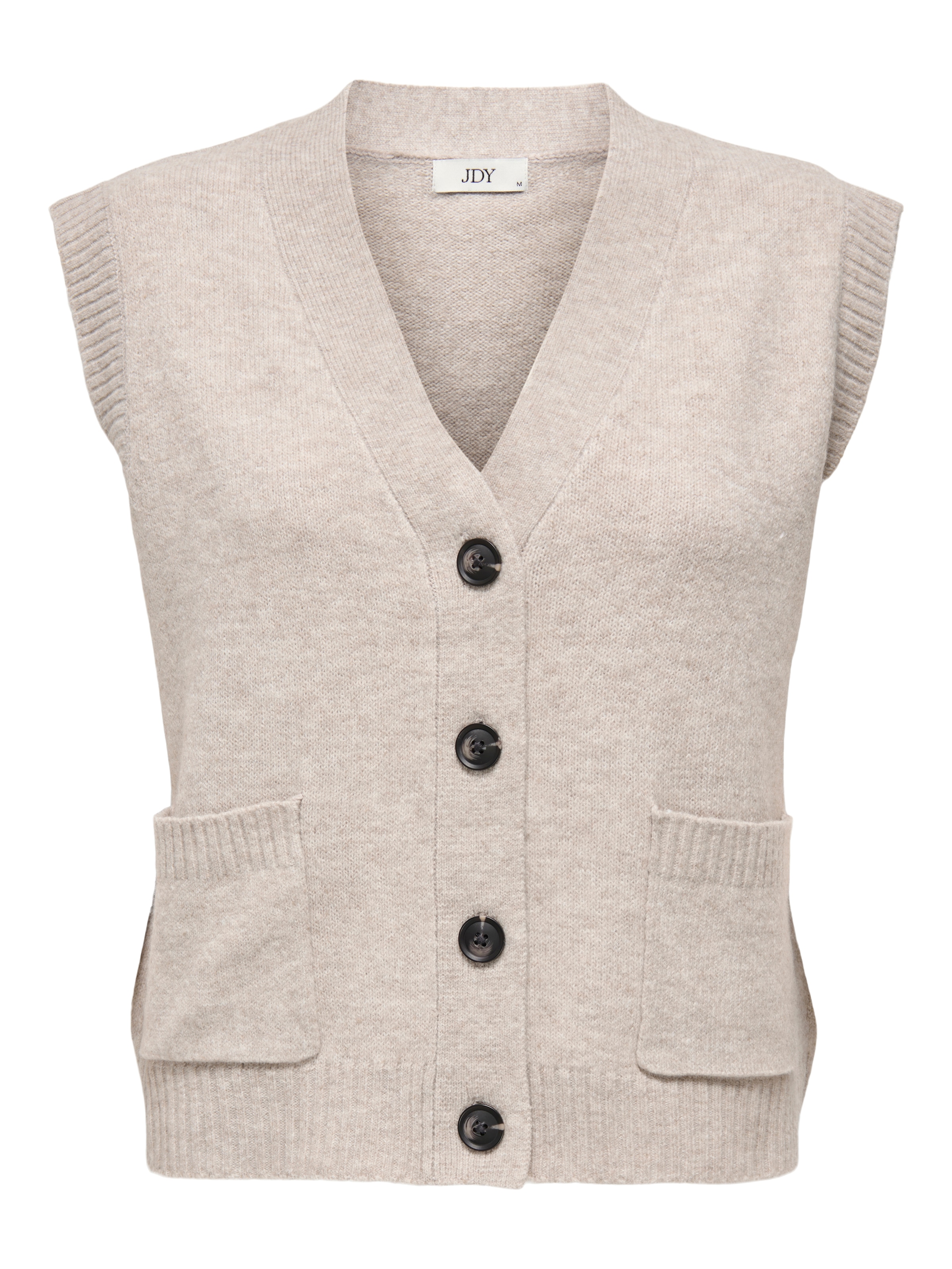 JDY Gilet tricoté »JDYSUPER S/L V-NECK VEST KNT NOOS« mélange de matériaux