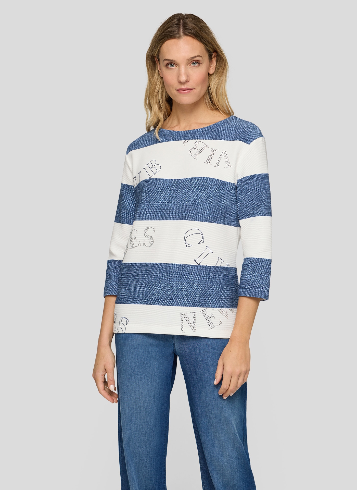 Image of Rabe 3/4-Arm-Shirt mit All-Over Schriftzügen
