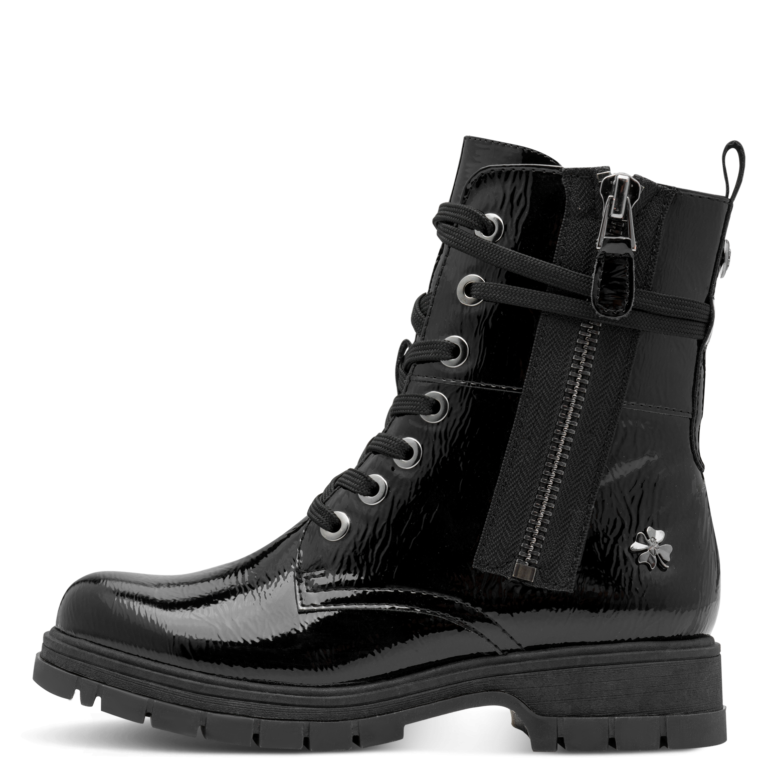 MARCO TOZZI by GMK Bottines à lacets  talon bloc, boots à lacets avec fermeture éclair décorative