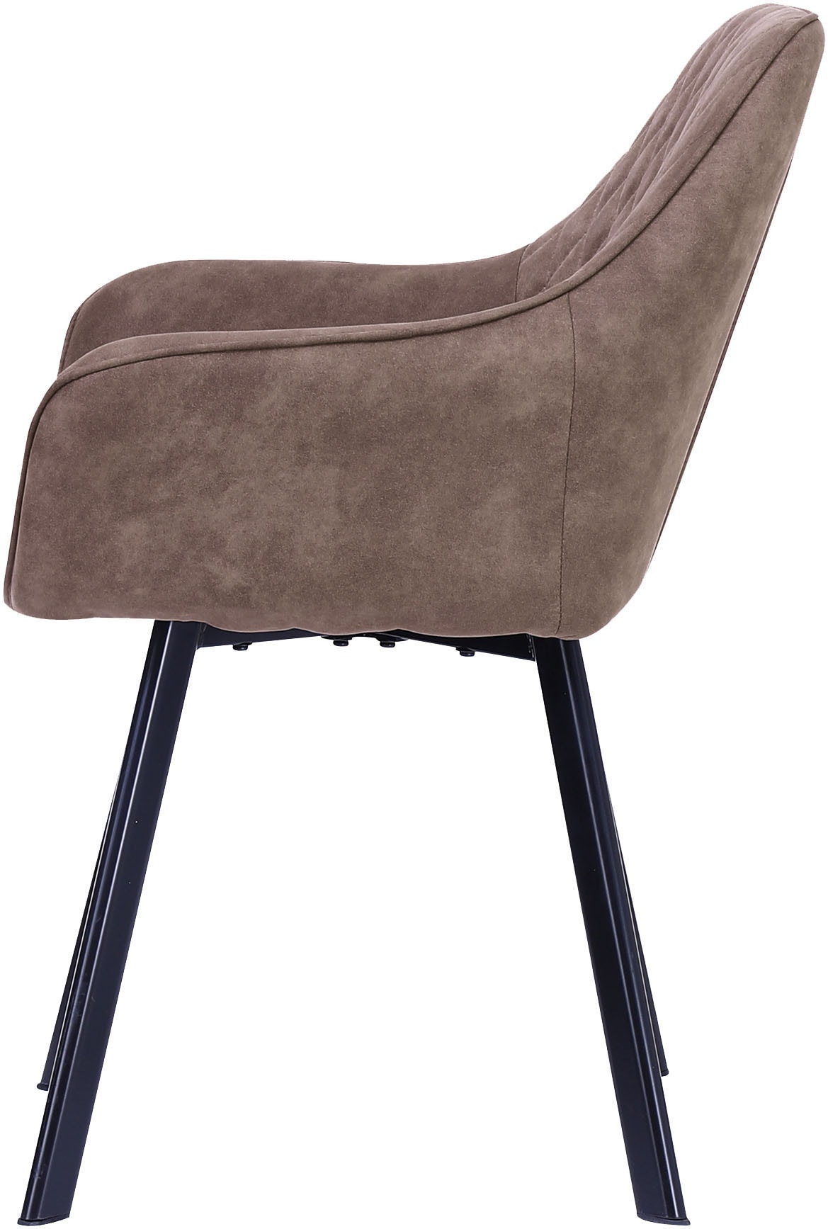 SalesFever Chaise avec accoudoirs »Cardiff Bequemer Esszimmerstuhl« (Ensemble) 2 cuisEnsemble double élégant : dossiers avec charmante piqûre losange
