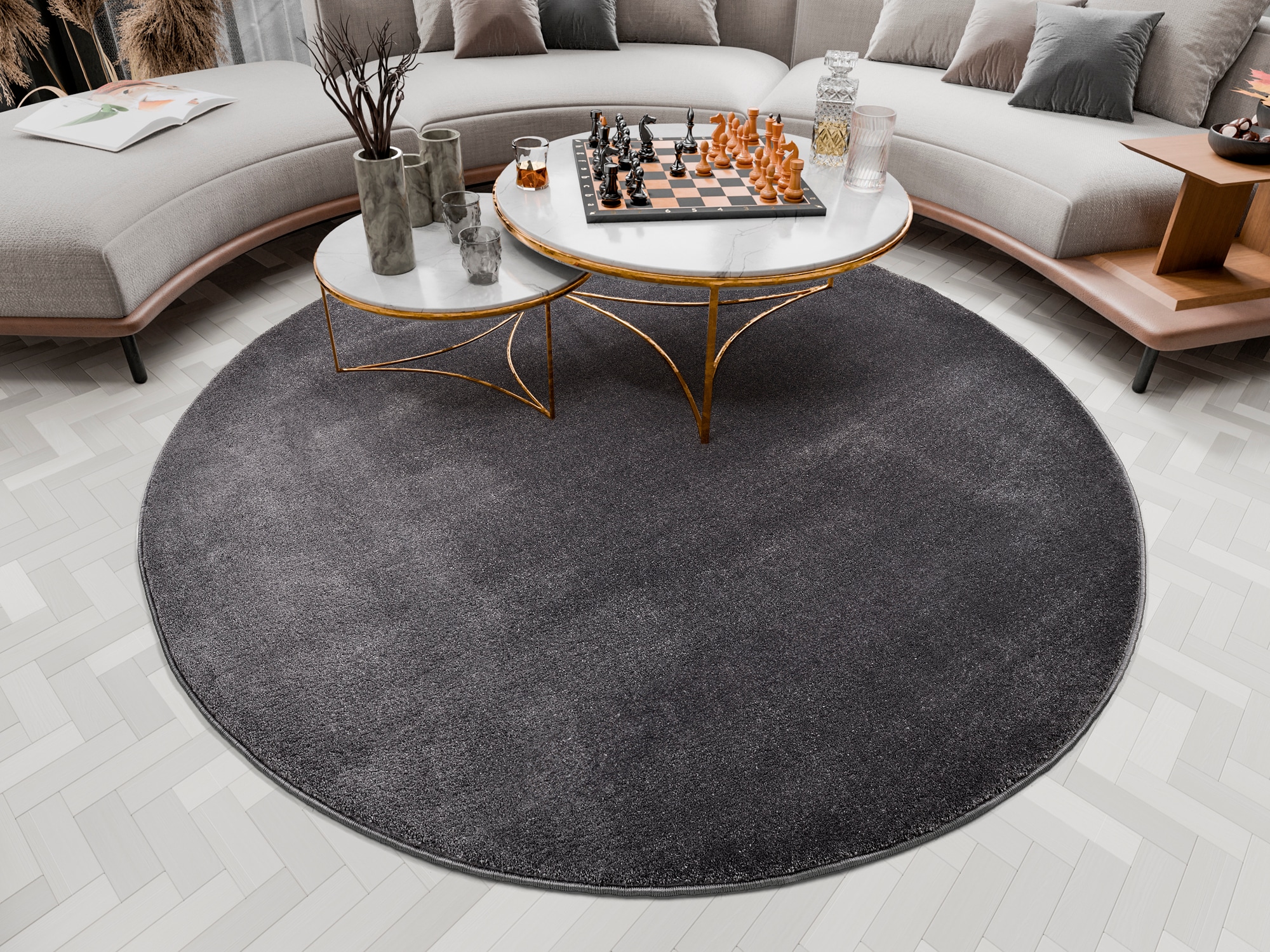 Image of OCI DIE TEPPICHMARKE "BELLEVUE, auch als Läufer und in Rund" rund 20 mm Höhe hochwertiger dichter Hochflor, Shaggy, Langflor, Wohnzimmer