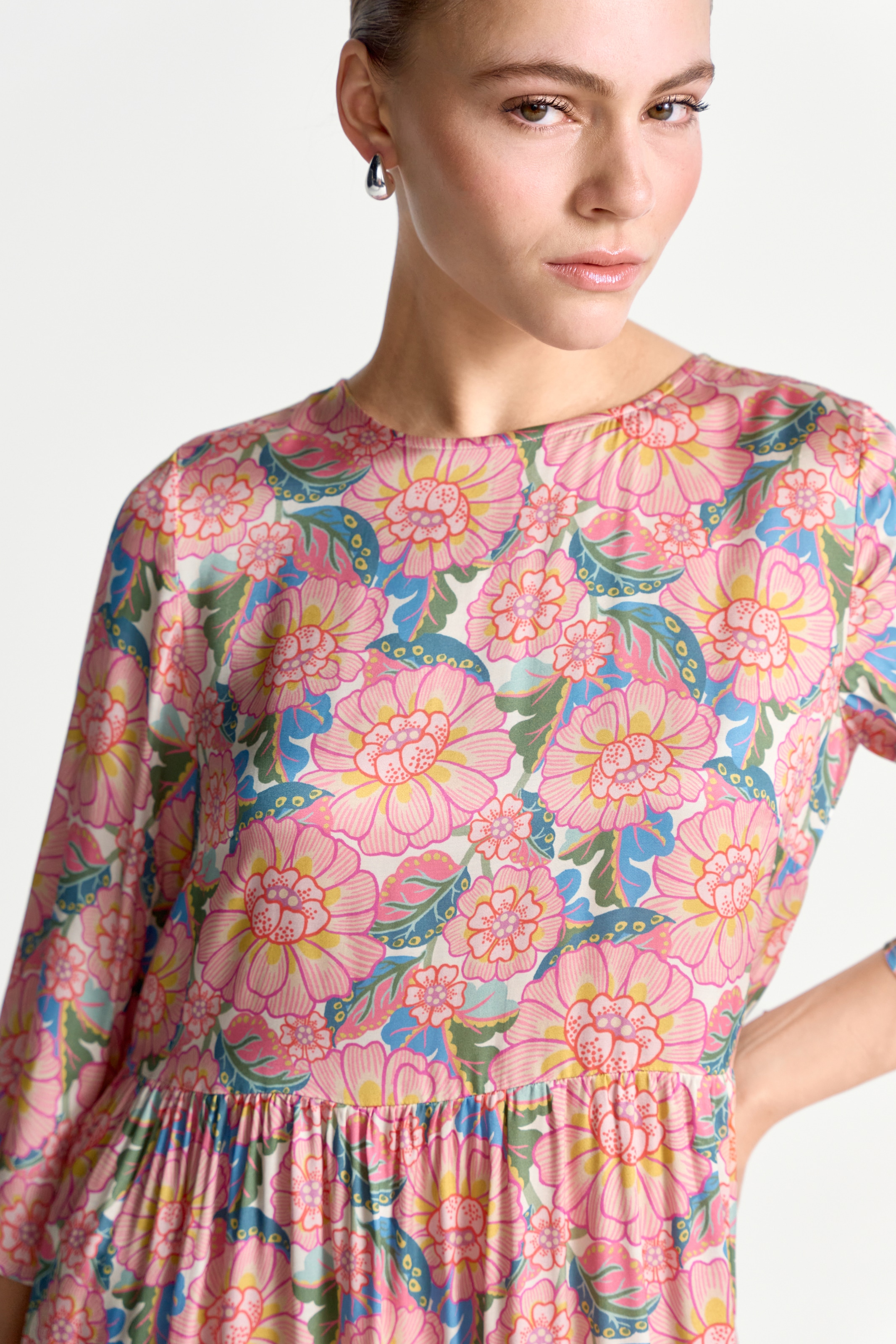 RICHROYAL Robe midi Sans poche motif Liberty floral