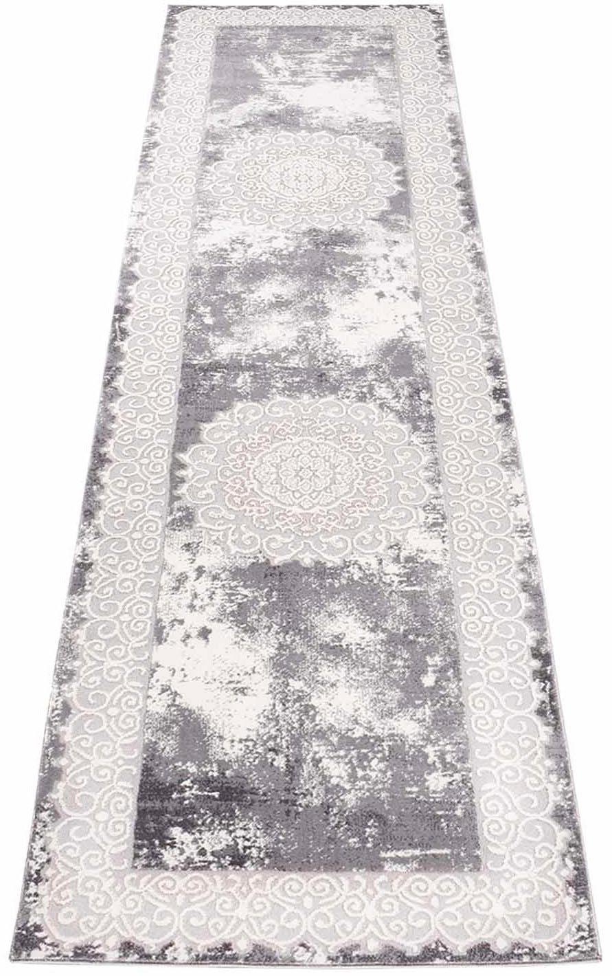Image of Carpet City Läufer »Platin 8058«, rechteckig, 11 mm Höhe, Kurzflor, Bordüre, Glänzend durch Polyester, ideal für Flur & Diele bei Ackermann Versand Schweiz
