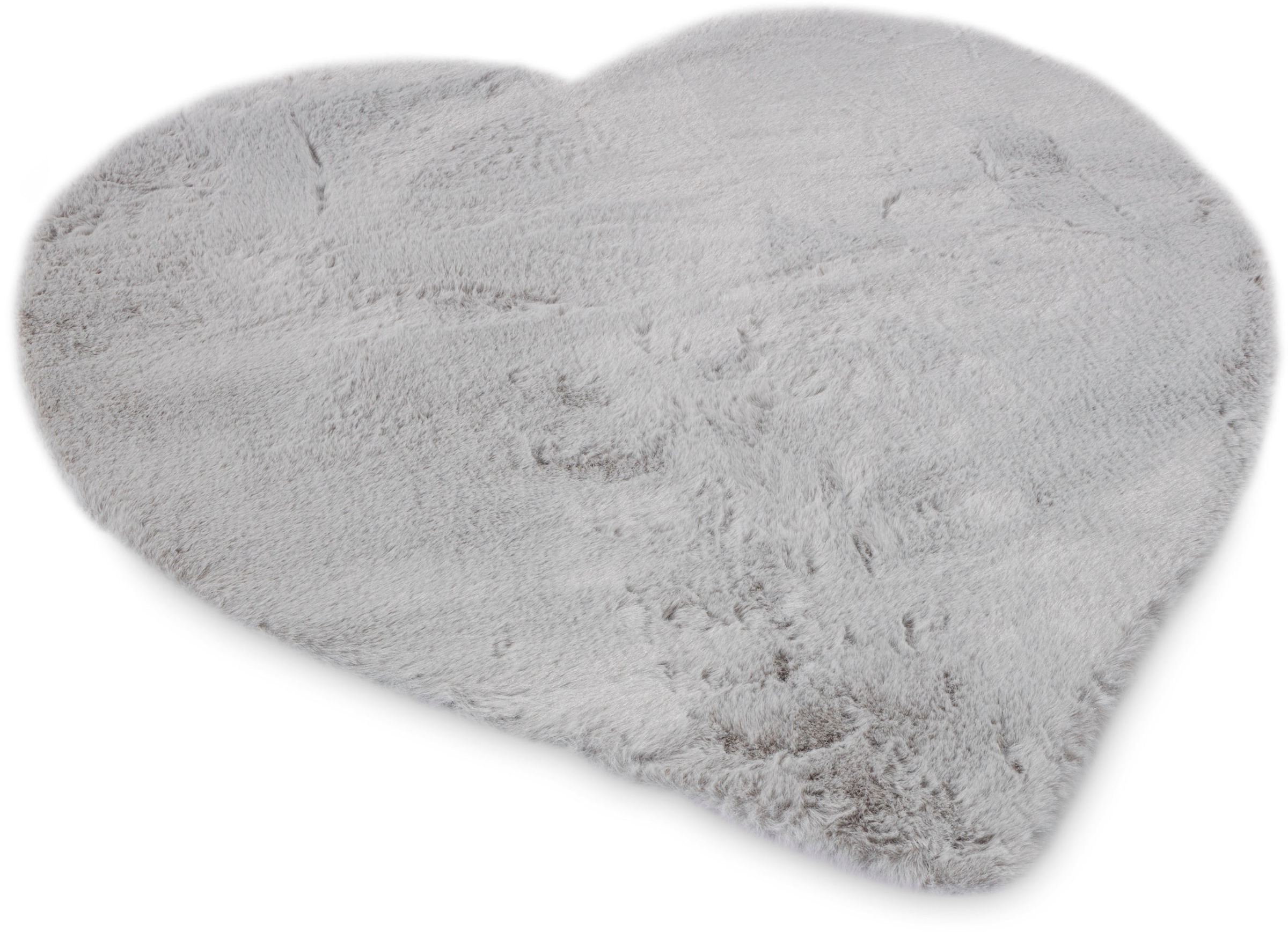 Image of Gino Falcone Fellteppich "Kuschelteppich Chiara" herzförmig 30 mm Höhe Kunstfell, Kaninchenfell-Haptik, besonders weicher Langflor