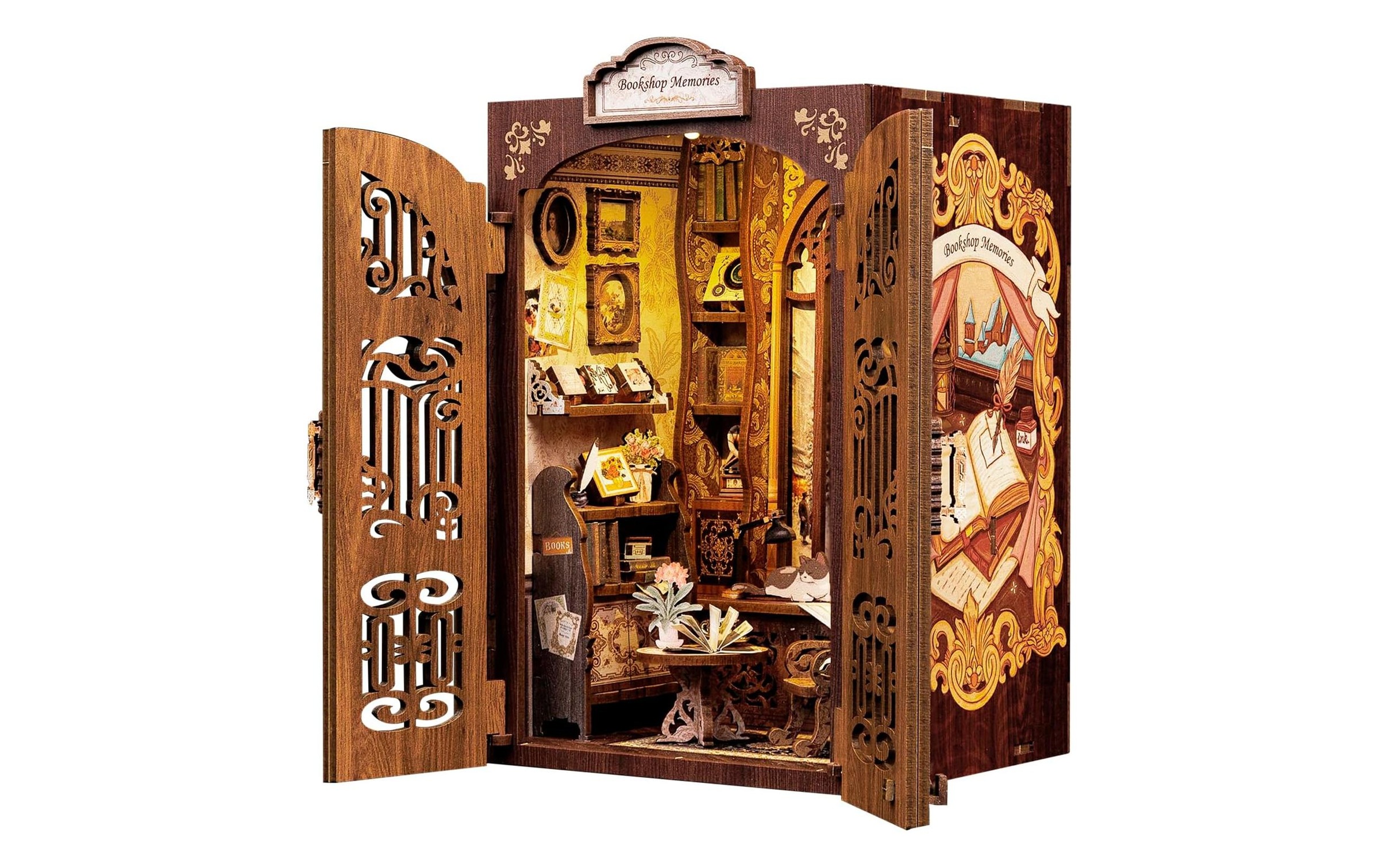 Image of Modellbausatz "Spielmanufaktur Verborgene Bücherstube" 127 Stk. tlg.