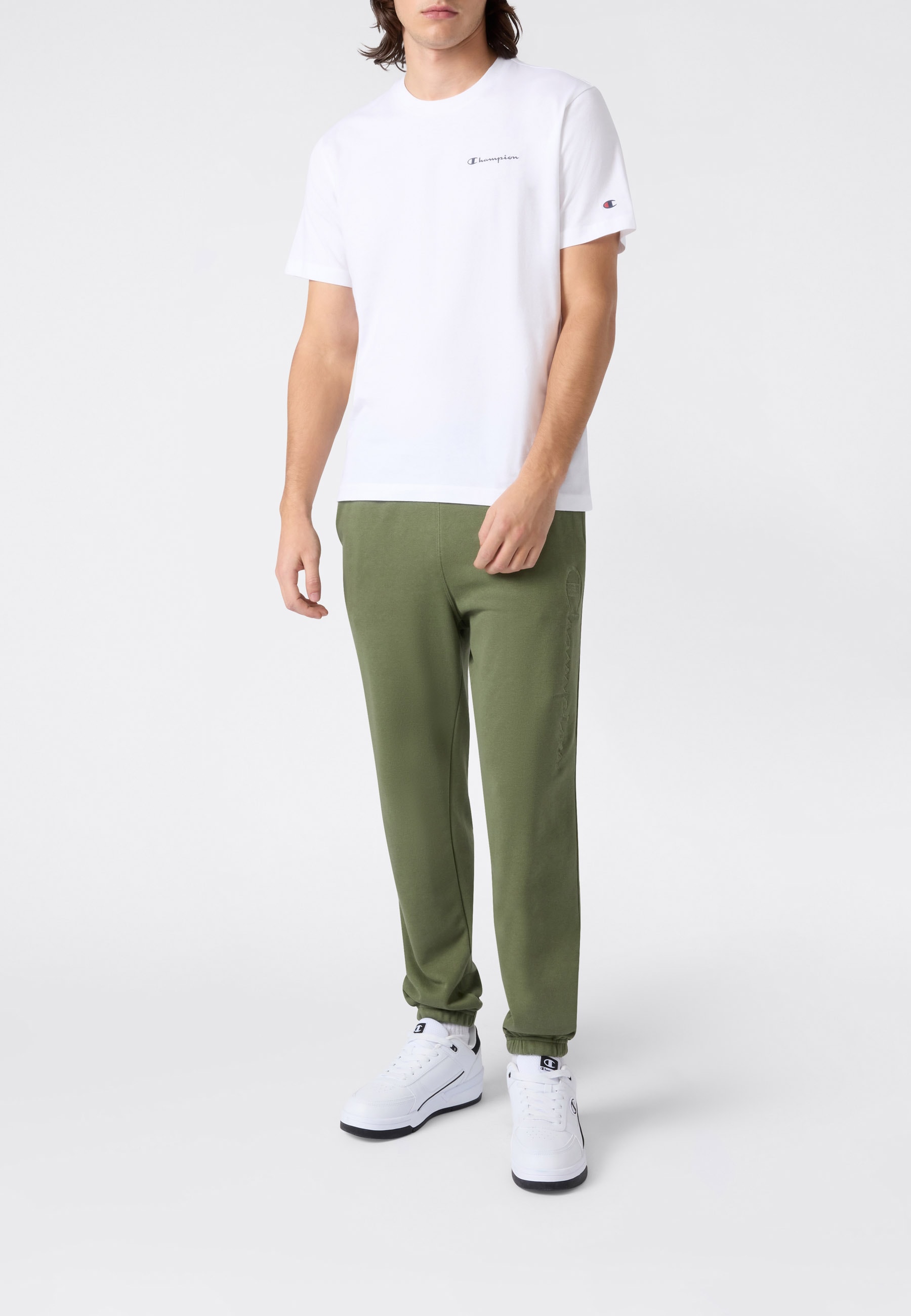Champion Pantalon de jogging »ICONS Terry Elastic Cuff Pants Large Logo«  pantalon de jogging sportif, en coton et polyester