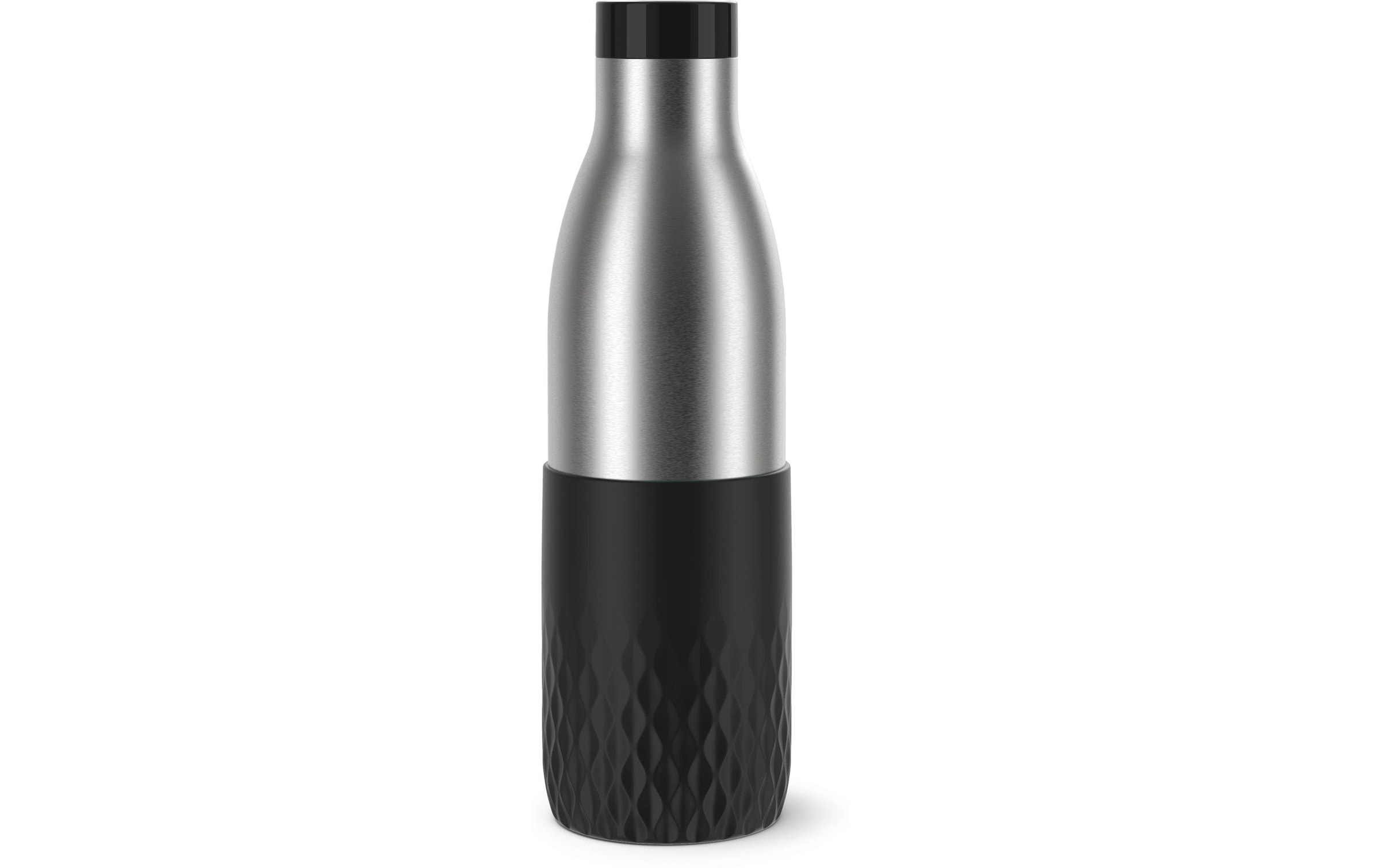 Emsa Gourde »Bludrop Sleeve« acier inoxydable/silicone, Quick-Press, 12h chaud/24h froid