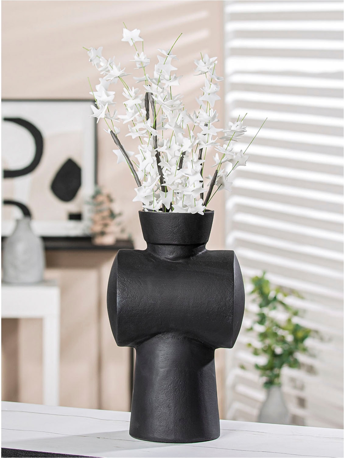 Casablanca by Gilde Dekovase »Vase Train, Höhe ca. 32 cm, aus Aluminium, nicht wasserdicht« Vasenöffnung ca. 9 cm, nur für Dekozwecke geeignet