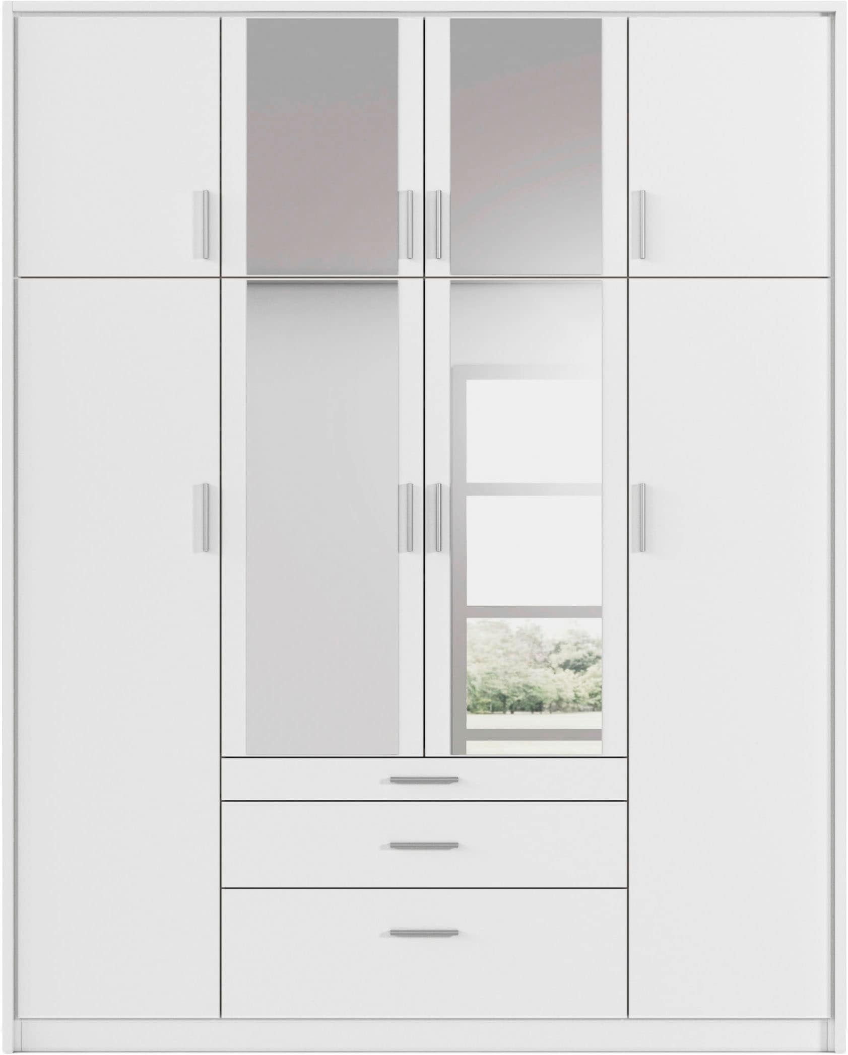 rauch Armoires à vêtements »Schrank Drehtürenschrank Garderobe Ankleide Schlafzimmer HILDESHEIM« Largeurs : 185/275 cm, hauteur 231 cm,  tiroir supérieur avec compartiments pratiques MADE IN GERMANY