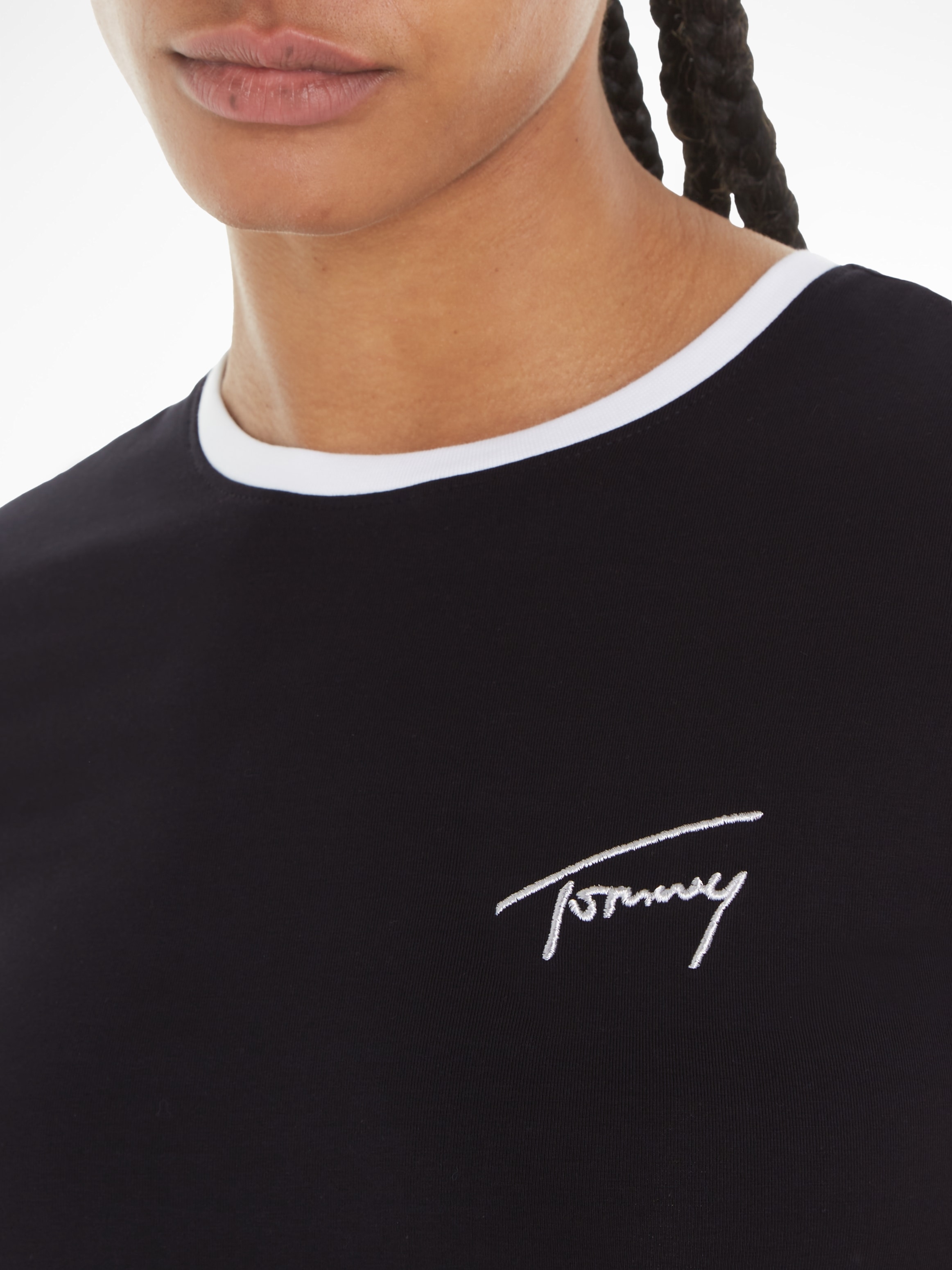 Tommy Jeans T-Shirt »TJW SLIM SIGNATURE TEE SS«, mit Rundhalsausschnitt