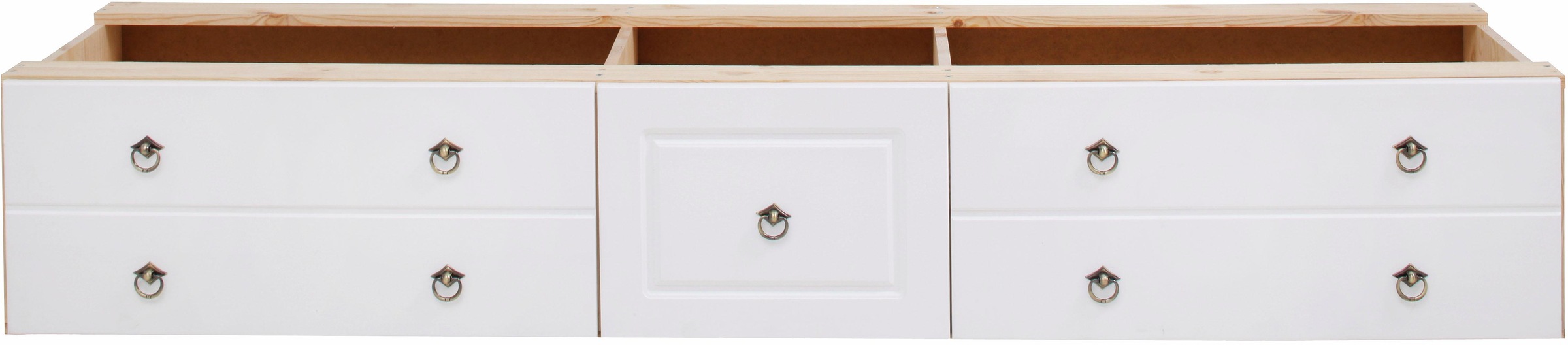 Goodproduct, GOODproduct Schubkasten »Hugo, Bettkastenmodul mit 3 Schubladen für eine Bettseite« für das gleichnamige Massivholzbett, massive Kiefer, 