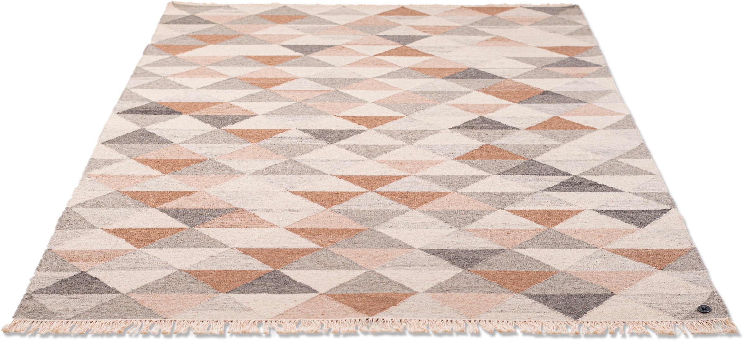 Image of TOM TAILOR HOME Teppich "Triangle Kelim" rechteckig 5 mm Höhe handgewebt, mit Fransen, Boho-Style