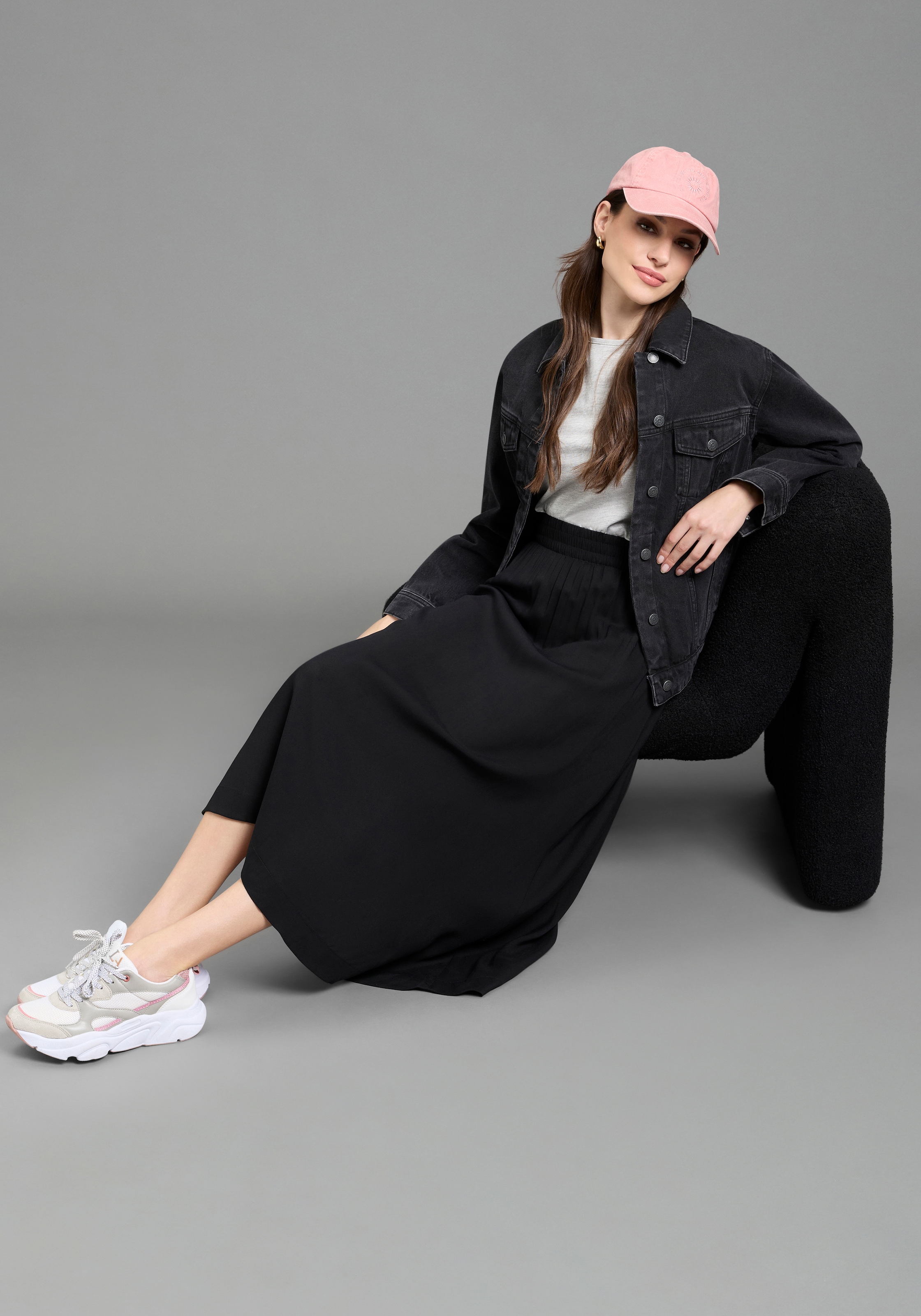 Laura Scott Maxirock mit bequemem Komfortbund und Gummizug