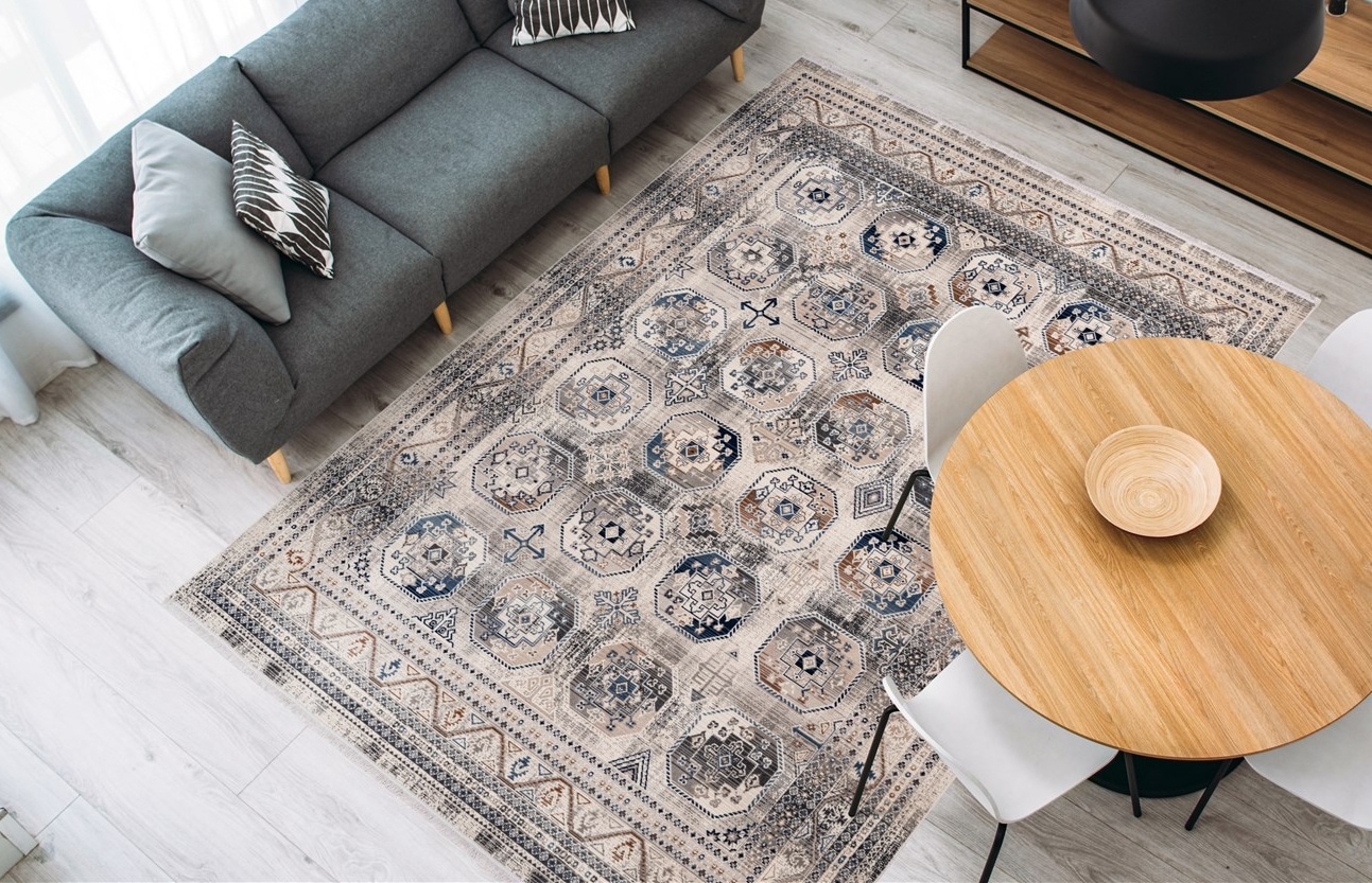 Image of calo-deluxe Teppich "Valessa-405" rechteckig 5 mm Höhe Wohnzimmer