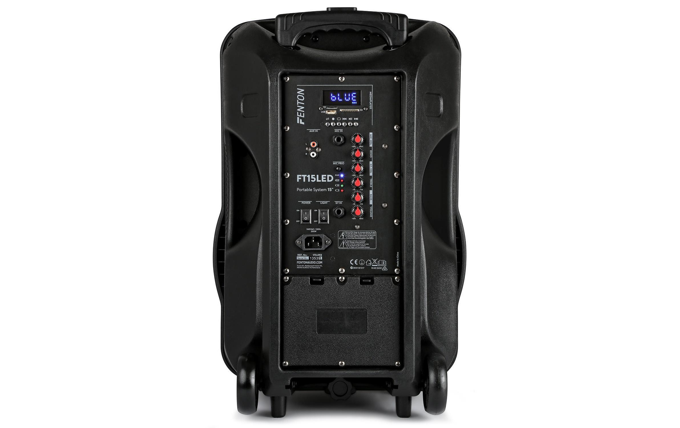 FENTON Lautsprecher »FT15LED Aktiv Trolley-Speaker« ( )