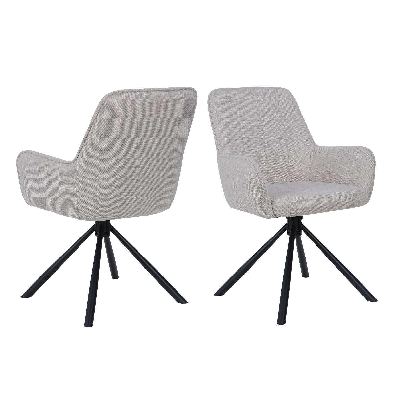 GOODproduct Chaise de salle à manger »Flaurent« () 2 cuisgepolsterte Rückenlehne, Armlehne und Sitzfläche, Sitzhöhe 50 cm