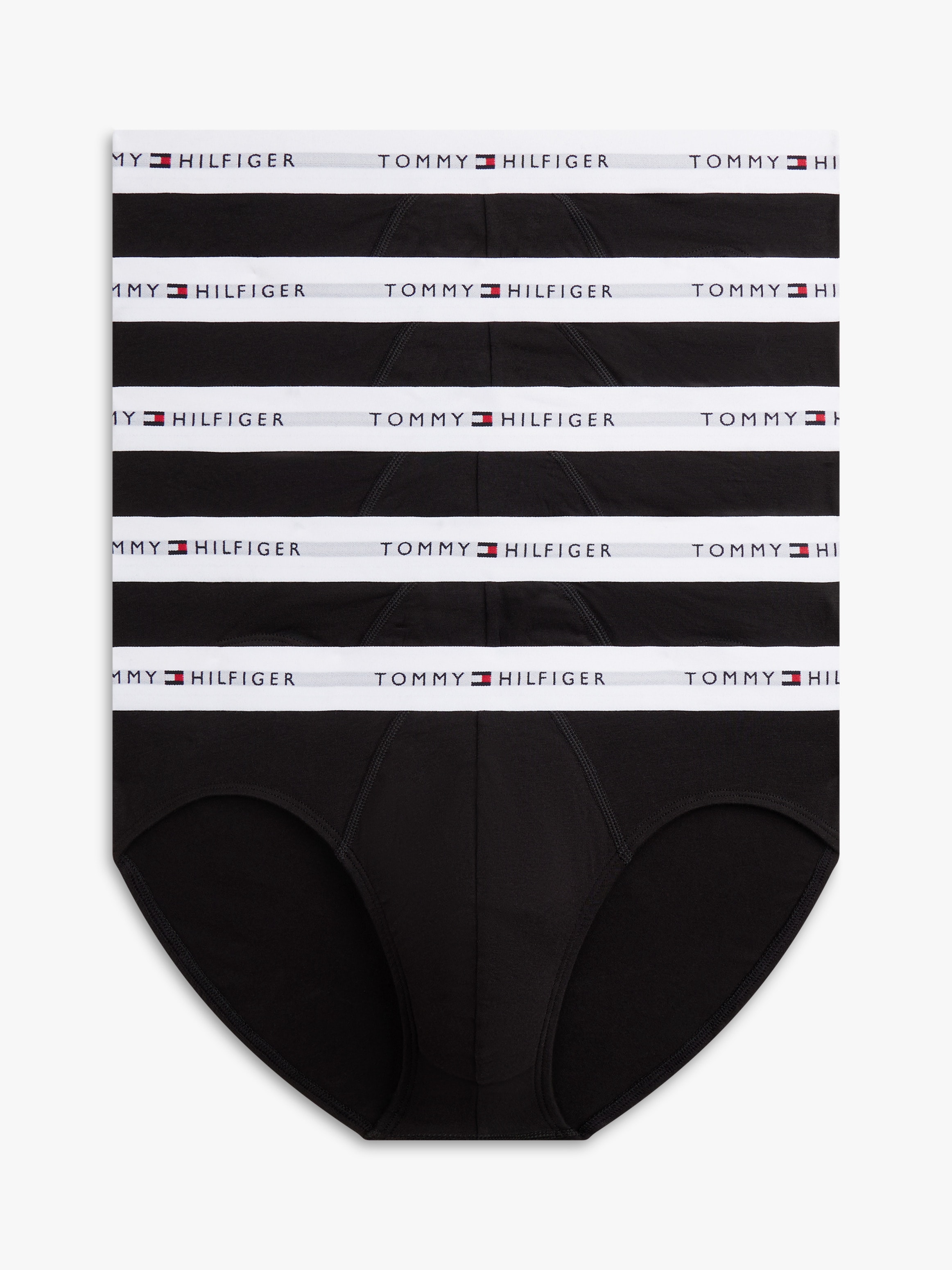 Image of Tommy Hilfiger Underwear Slip "5P BRIEF" Packung, 5er-Pack, 5 Stk. mit kontrastfarbenem Logobund