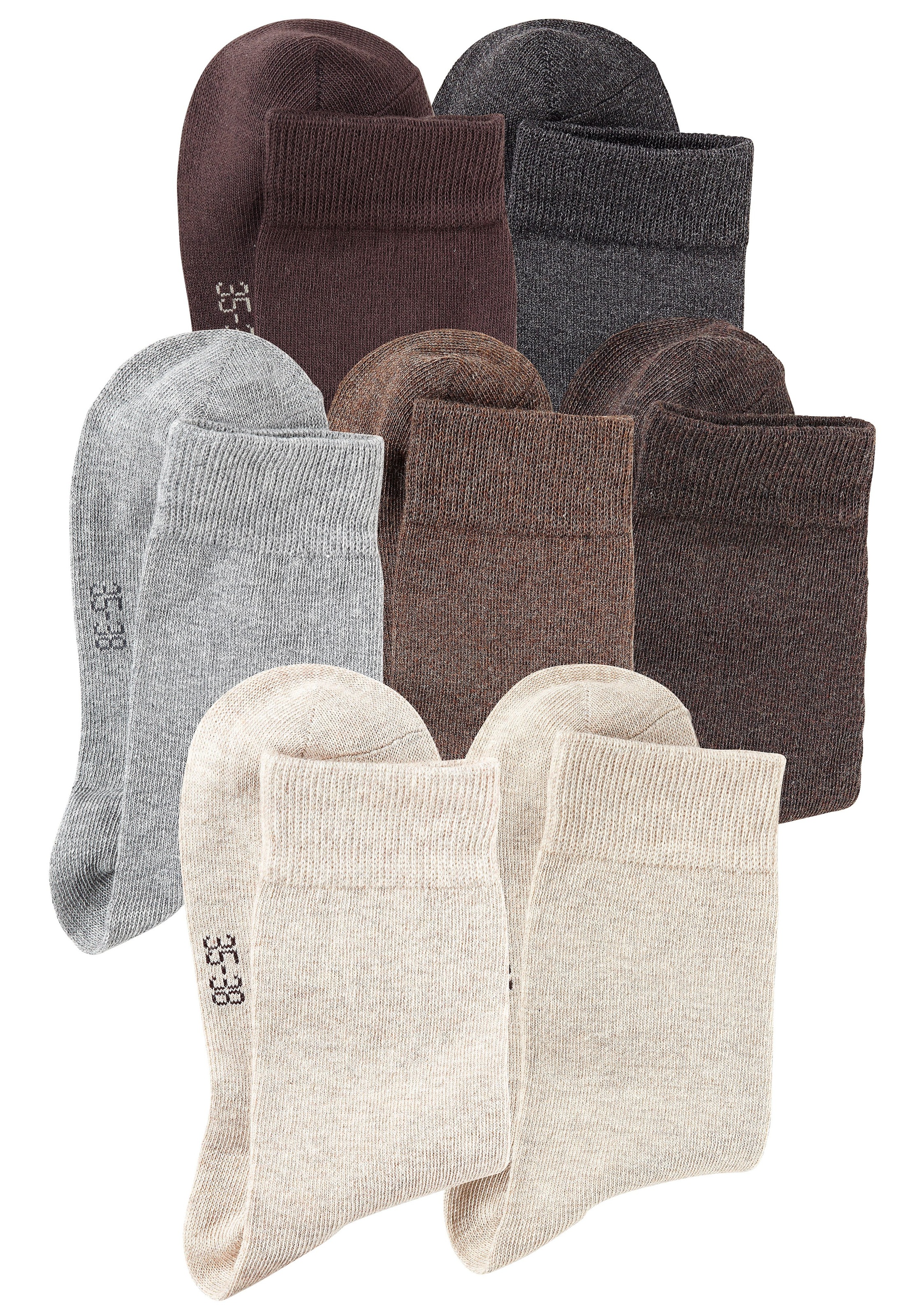 Lavana Basicsocken, (Set, 7 Paar), mit druckfreiem Bündchen auf versandkostenfrei