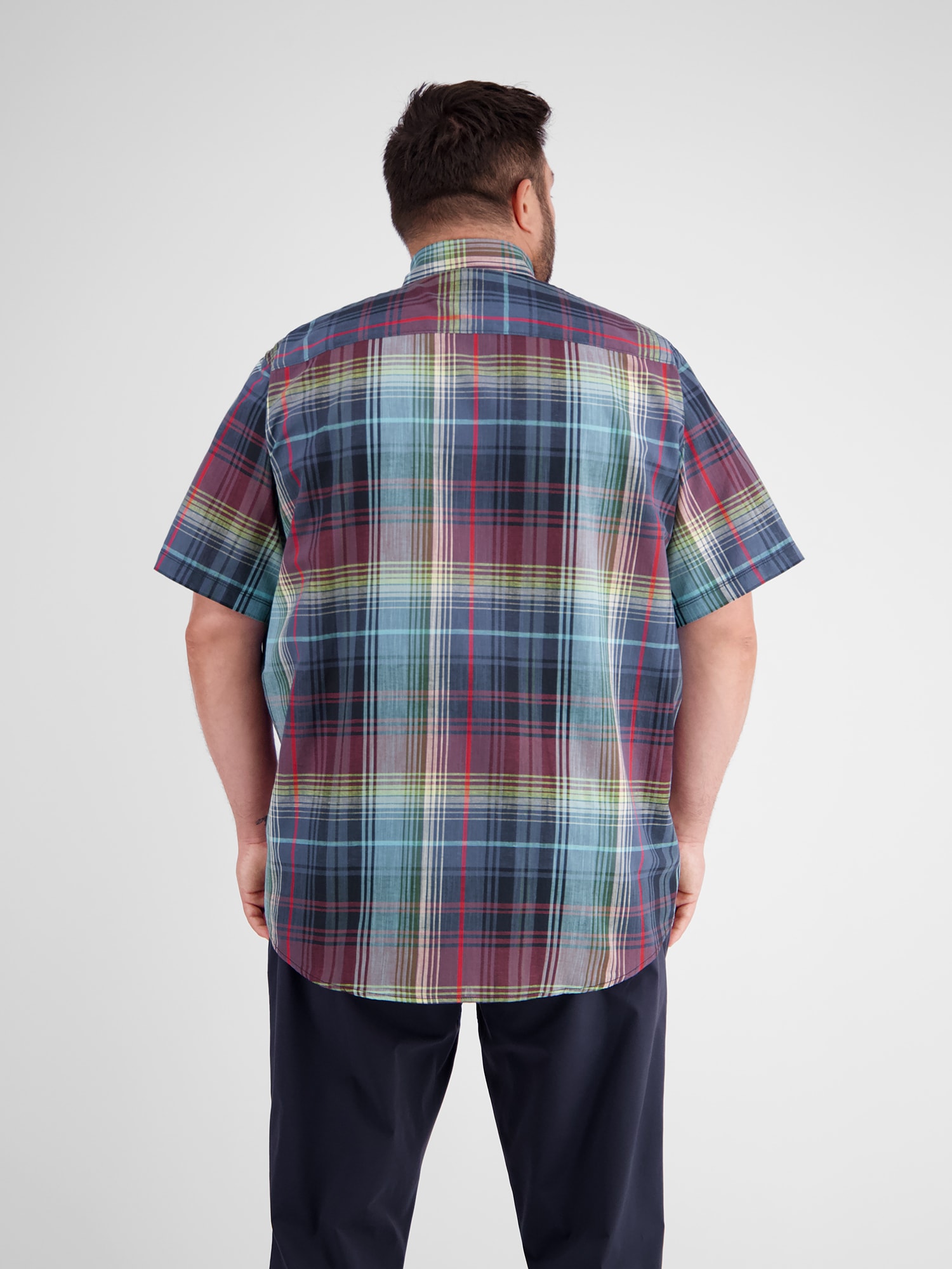 LERROS Chemise à manches courtes »Sommerliches Karohemd in Übergrössen«