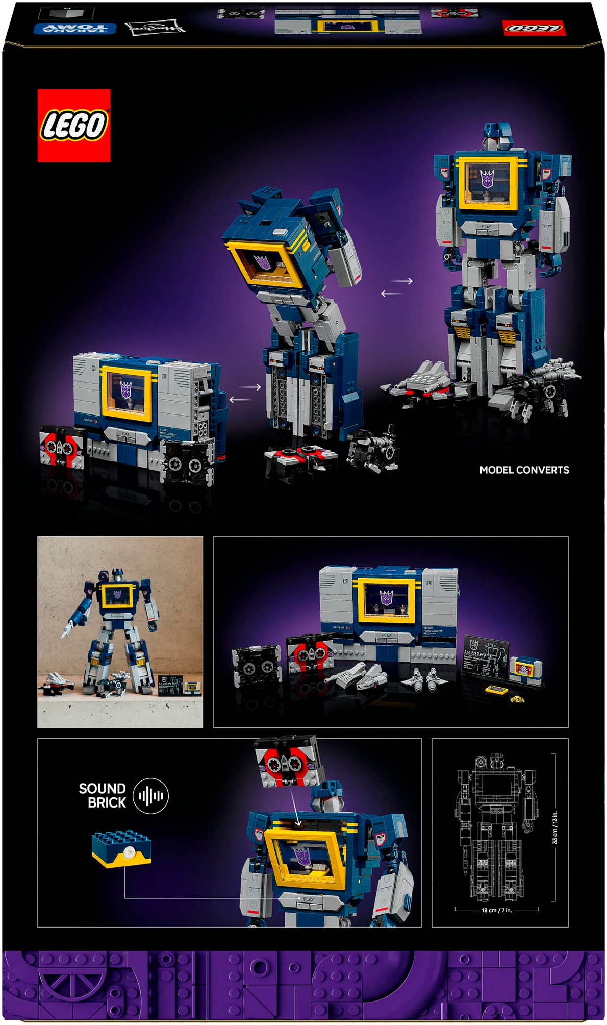 LEGO® Pions de construction »Transformers: Soundwave (10358), LEGO Icons« Made in Europe