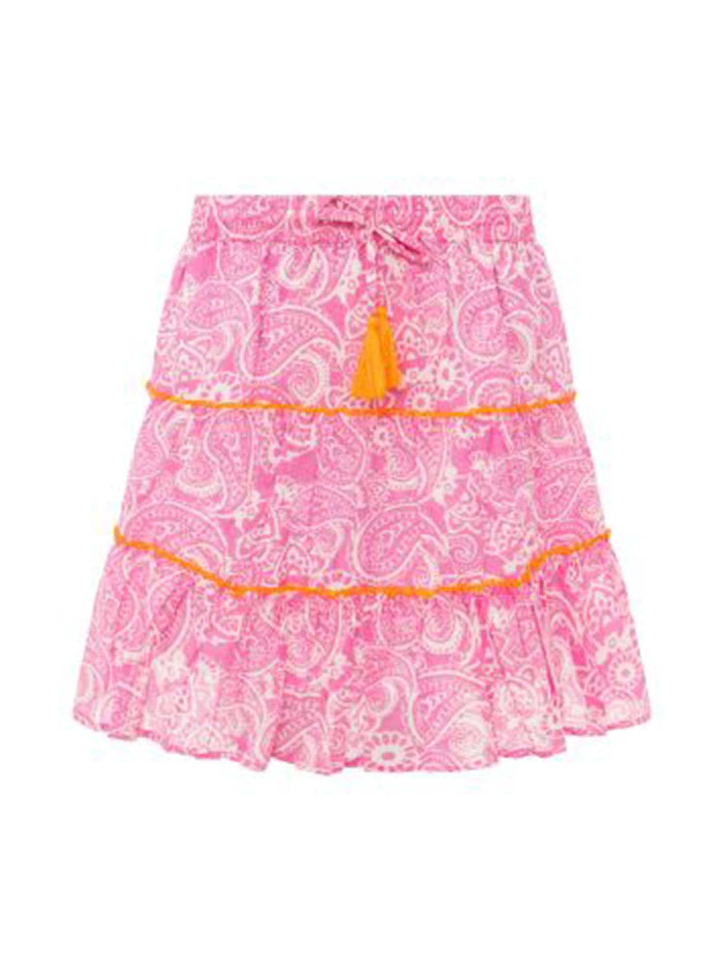Zwillingsherz Minijupe »"Paisley"« Paisleymuster, Tasseln, kurzer Schnitt