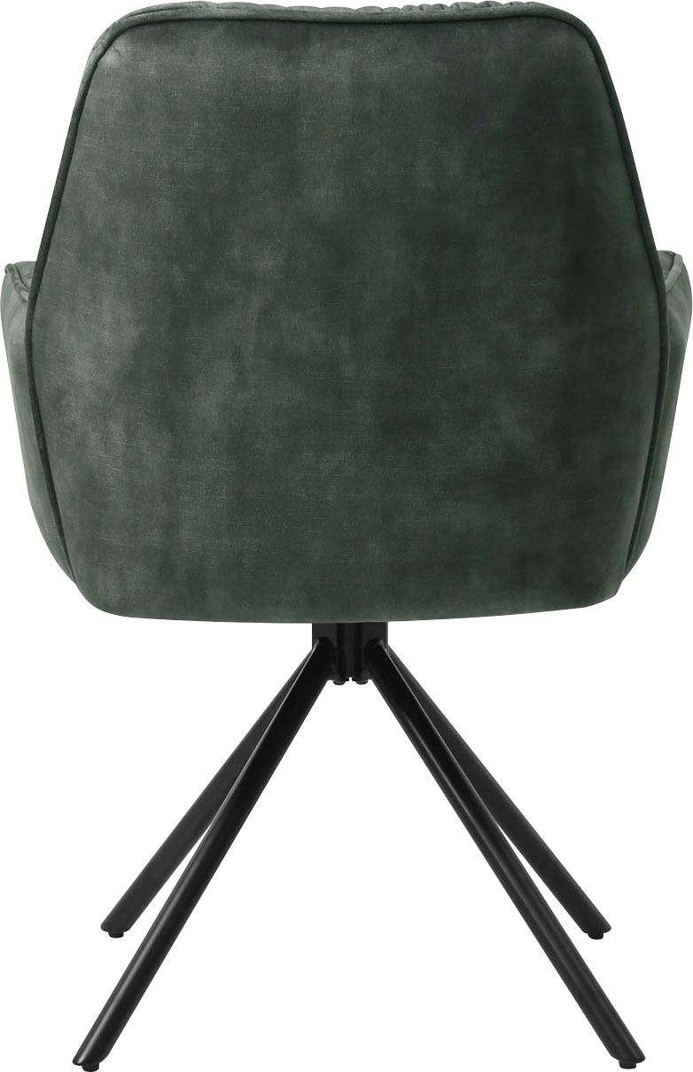SalesFever Esszimmerstuhl »Ottawa Armlehnstuhl«, 1 St., Samtvelours, Esszimmersessel 360°Drehfunktion, Drehstuhl, Armlehnstuhl