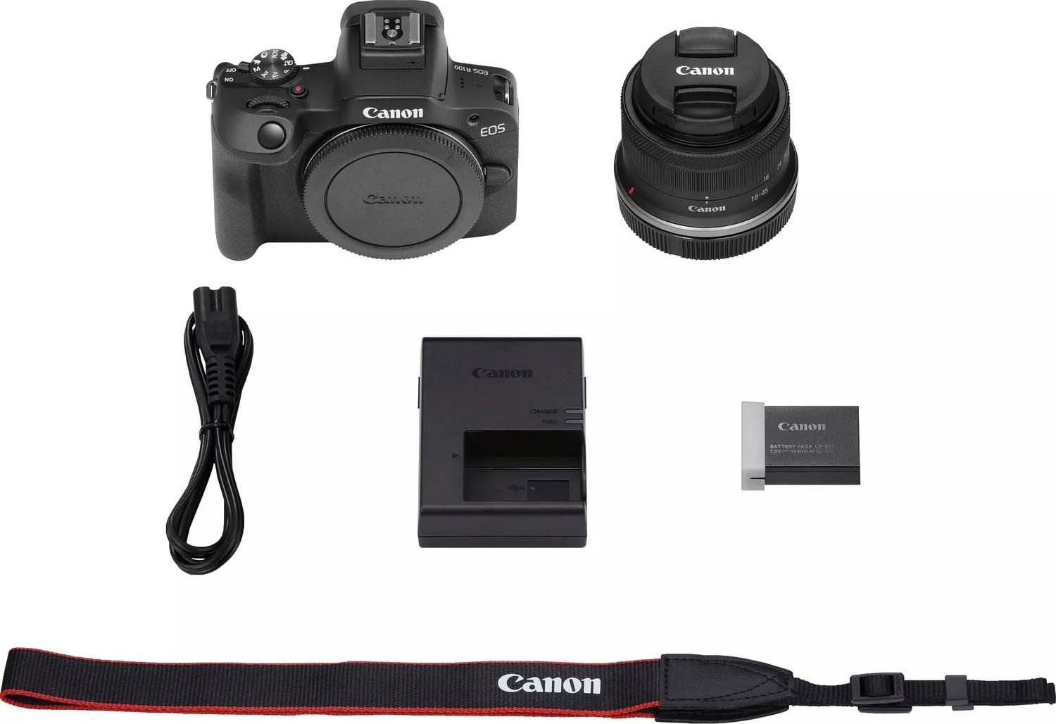 Canon Systemkamera »EOS R100 + RF-S 18-45mm F4.5-6.3 IS STM Kit« RF-S 18-45mm F4.5-6.3 IS STM , 24,1 , Bluetooth | WLAN