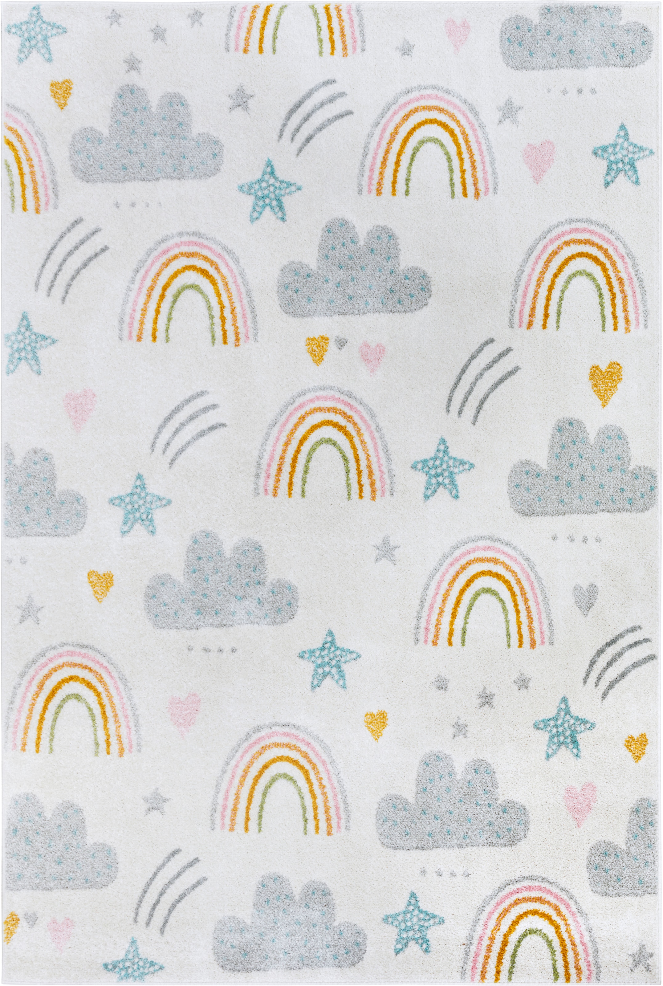 HANSE Home Kinderteppich »Adventures Rainbow Clouds«, rechteckig, Spielteppich, weich, Kinderzimmer, Kurzflor, Spielunterlage, Teppich