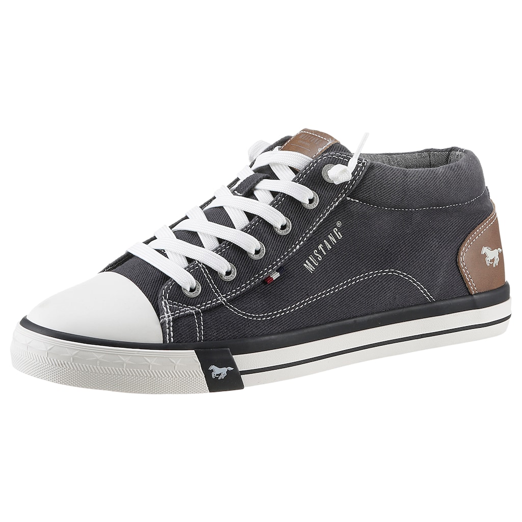 Mustang Shoes Sneaker, Schnürschuh, Halbschuh, Freizeitschuh mit Gummikappe